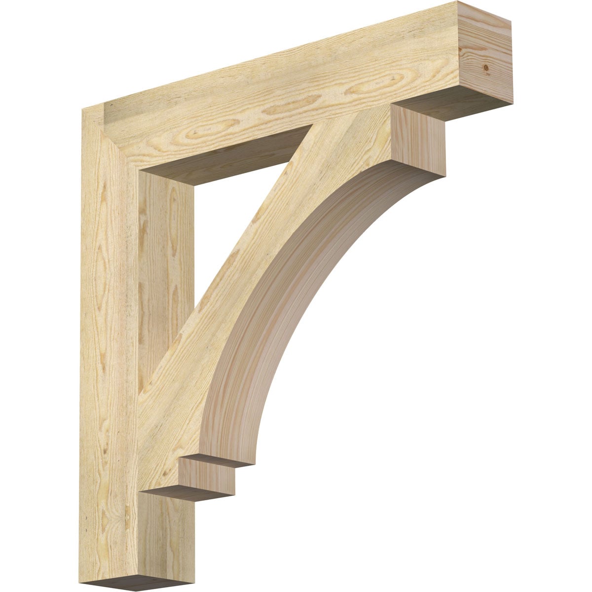 Ekena Millwork BKT06X36X36IMP05RDF Imperial Block Rough Sawn 6-in x 36-in x 36-in Douglas fir Brown Wood Standard bracket