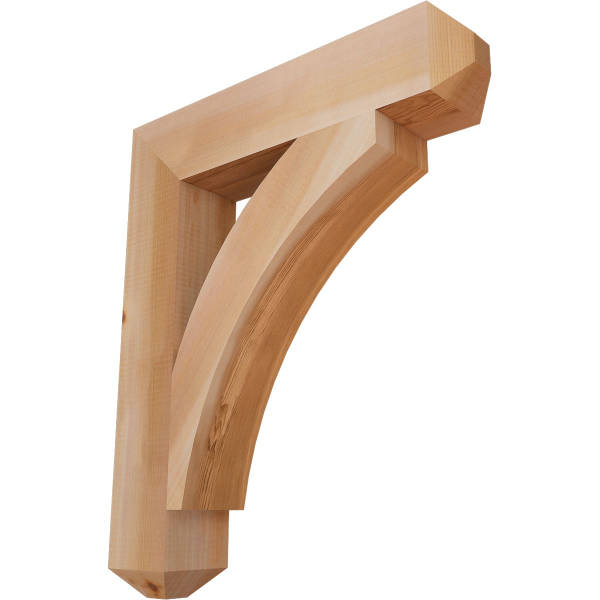 Ekena Millwork BKT04X20X24THR04SWR Thorton craftsman smooth 3-1/2-in x 20-in x 24-in Western red cedar Brown Wood Standard bracket