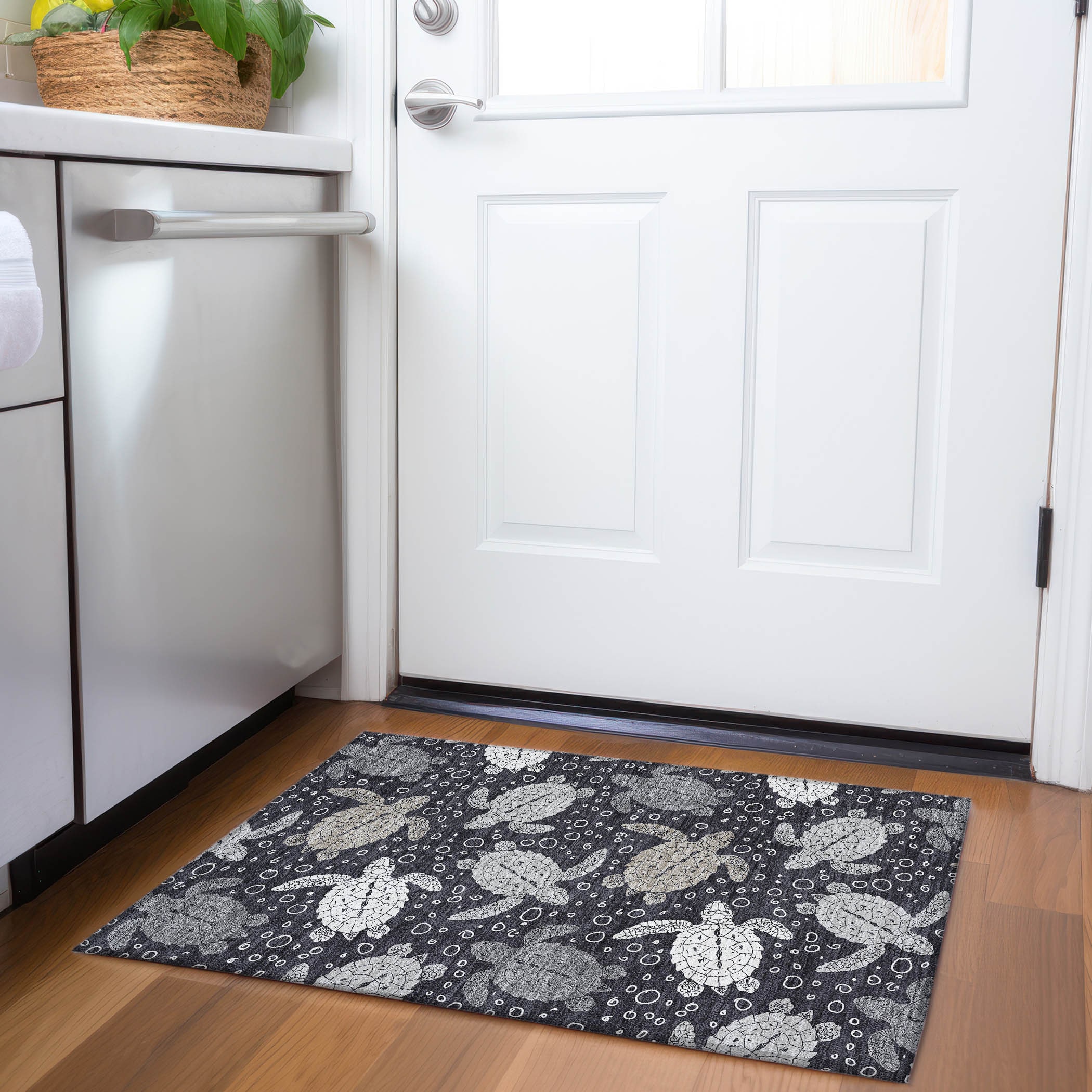 Addison Rugs AMF192MI20X30 Mayfield AMF192MI 2 x 3 (ft) Loomed Polyester Midnight Rectangular Indoor Geometric Machine washable Area rug