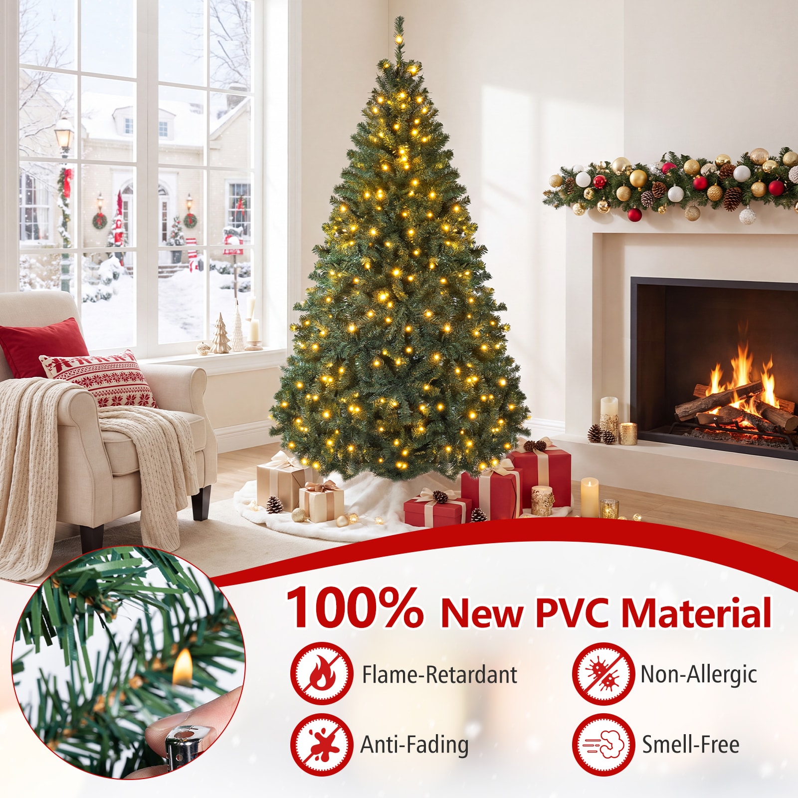 Costway CSHY000381 Artificial-Christmas-Trees - View #6