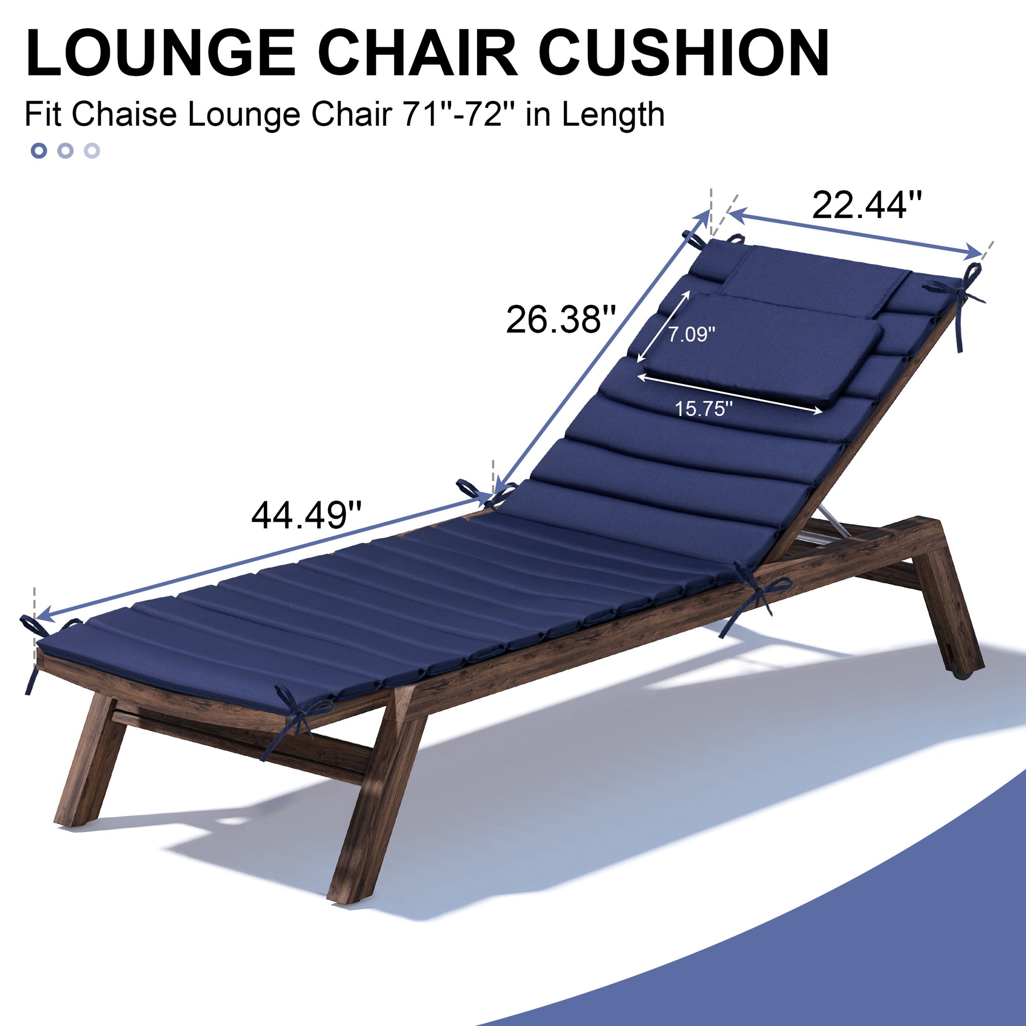 CloudFly CL-CU003NAV72-2 Patio-Furniture-Cushions - View #3
