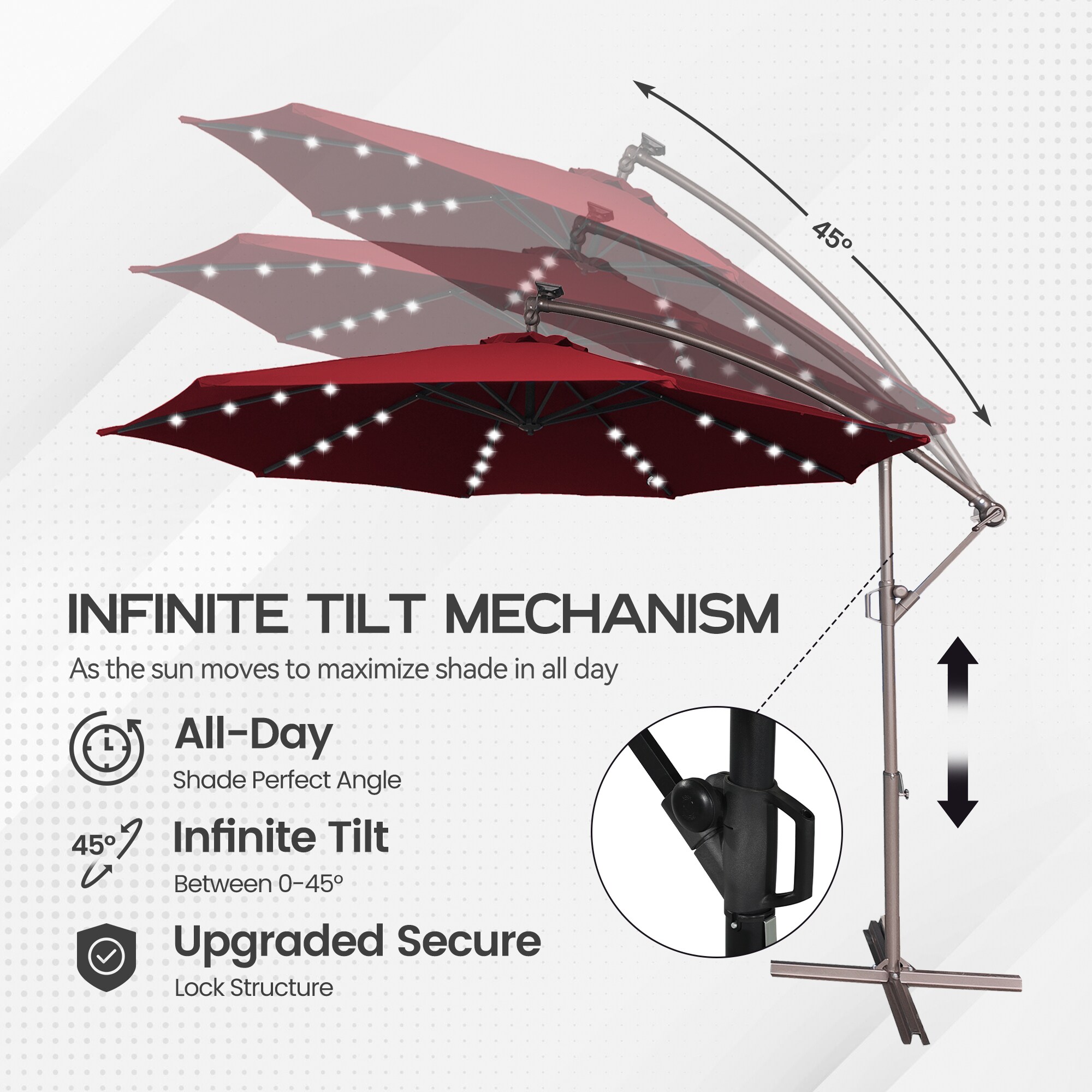 Clihome CLOD01HT1RD1D Umbrellas-2 - View #9
