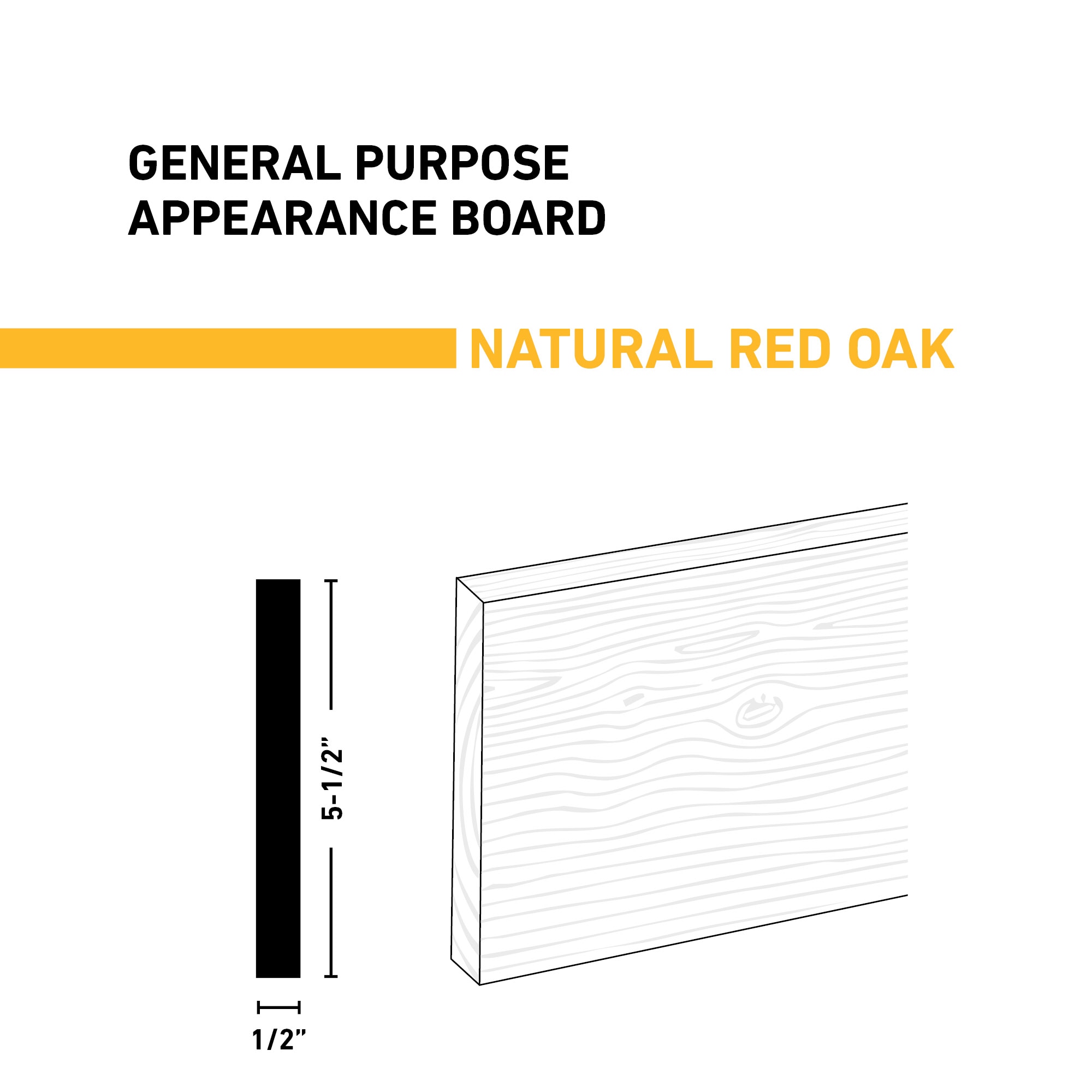 Ornamental Mouldings BRDNAT 1-2X6X4ROAK Appearance-Boards - View #2