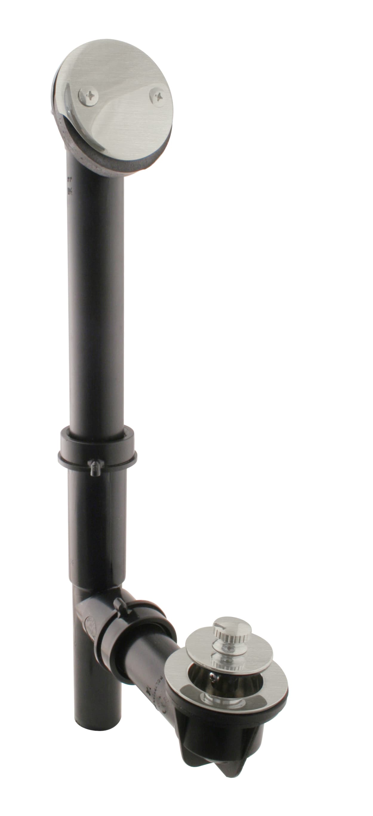 WESTBRASS 594144-07 Bath Waste with Twist and Close Drain 1-1/2" Tubular Black In Satin Nickel 594144-07