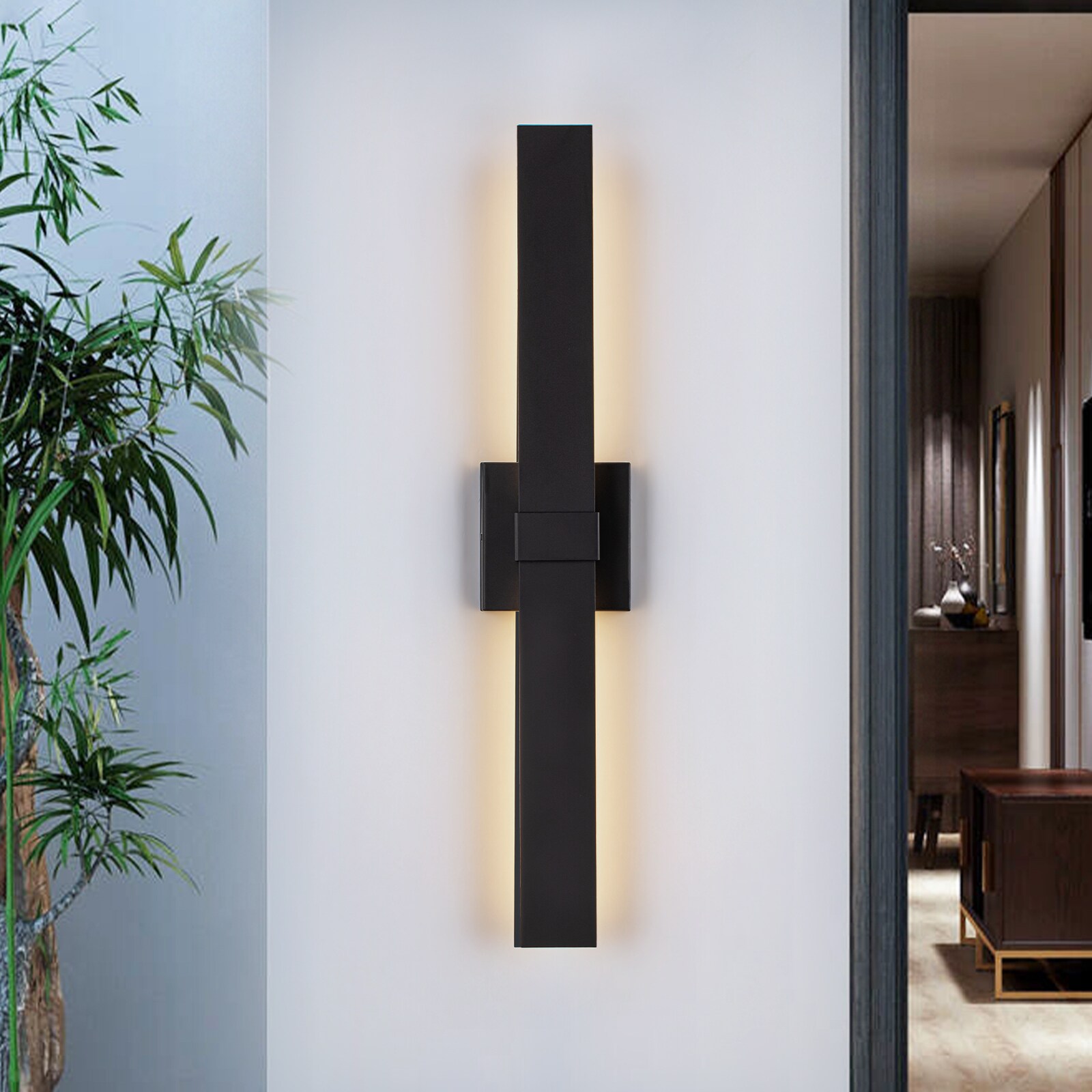 EDISLIVE Y81010000051818 2.8-in 1 -Light Matte Black Integrated LED Modern/contemporary Vanity light