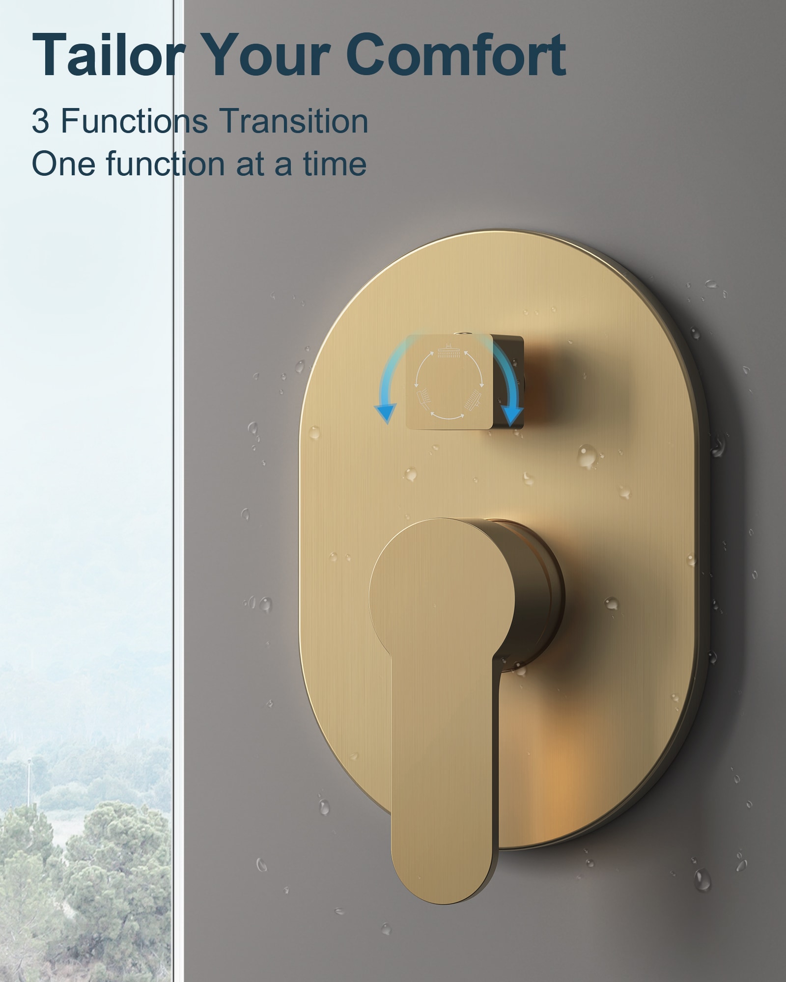 GRANDJOY FL2559-BG Tub-Shower-Faucets - View #7
