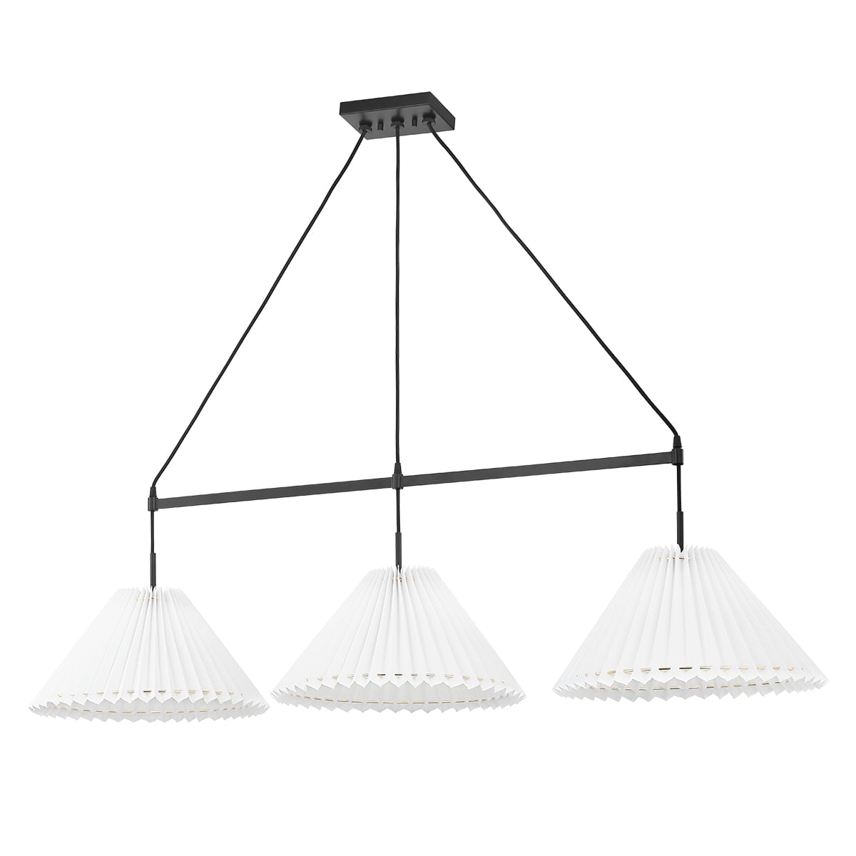 Mitzi H476903-SBK Demi 3-Light Soft Black Transitional Linear LED Hanging Kitchen Island Light