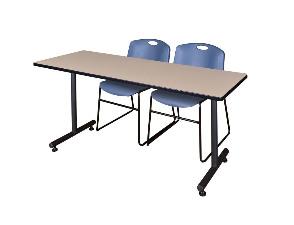 Regency MKTRCT7224BE44BE Training Off-white 4-Person Training Table (72-in W x 29-in H)