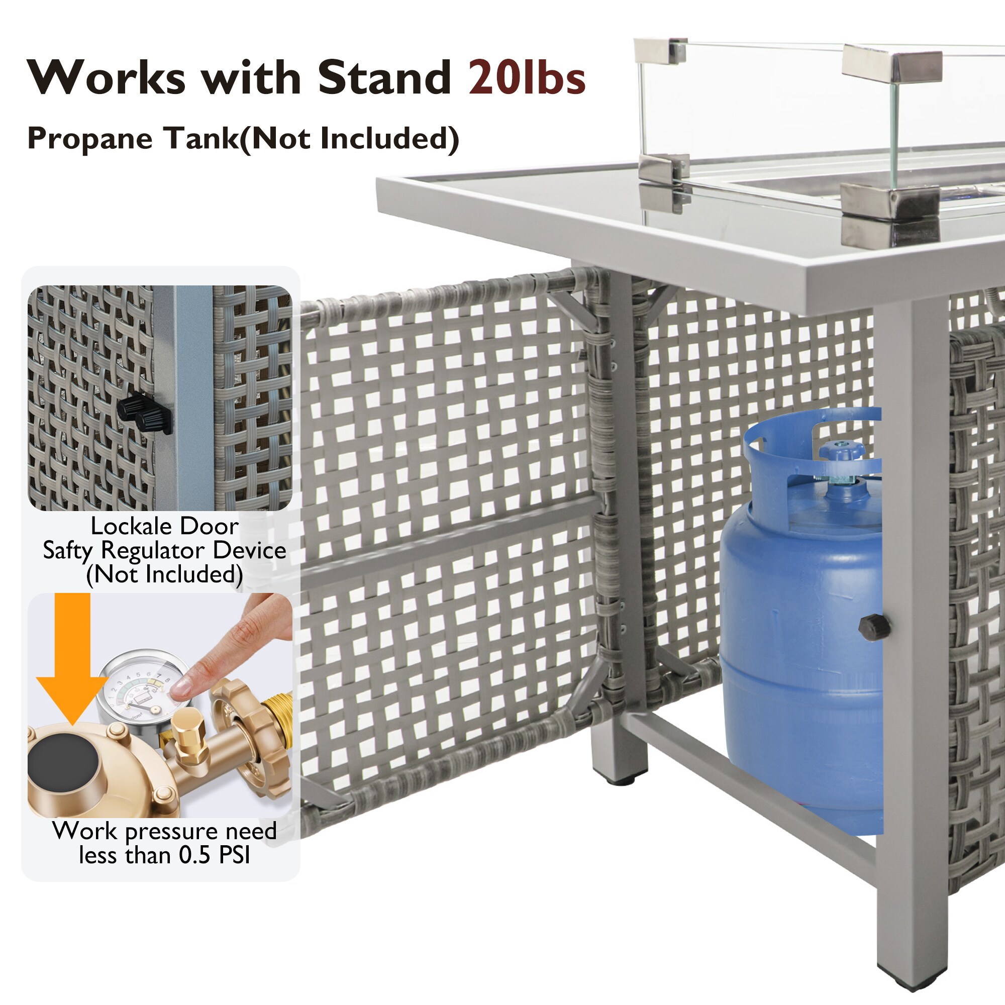 Mondawe MO-HP6NSU Outdoor-Gas-Firepits - View #7