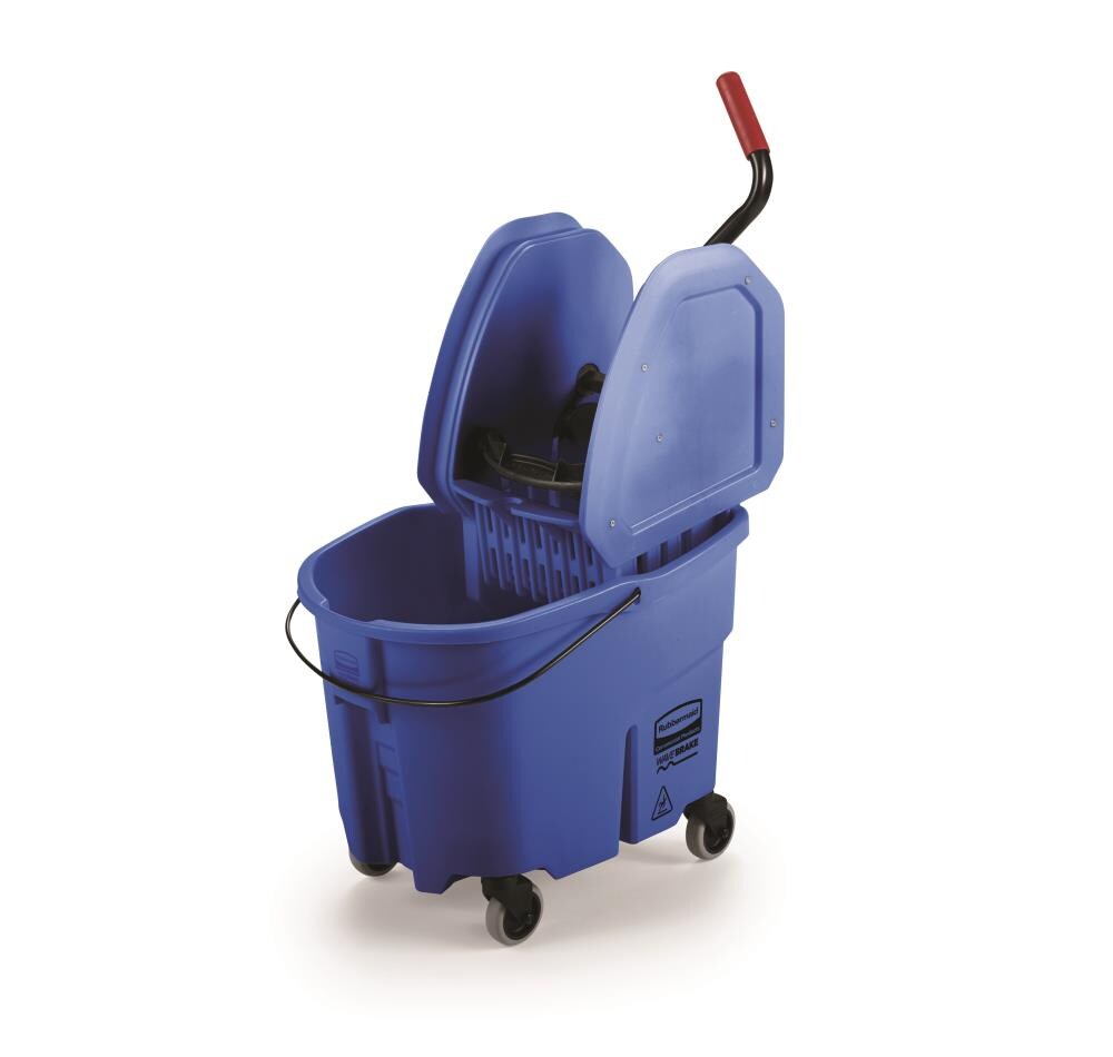 Rubbermaid WaveBrake® 35 Qt. Blue Mop Bucket with Down Press