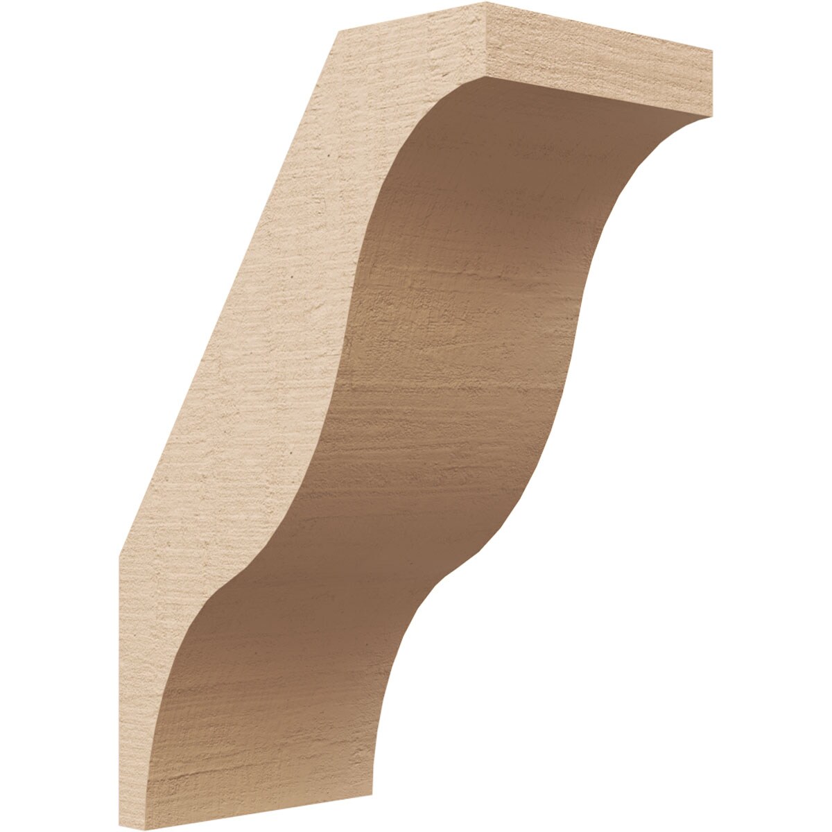 Ekena Millwork BRCUR05X08X12FSTRCPR 5-in x 12-in x 8-in Primed Urethane Funston Rough Cedar TimberThane Knee Brace