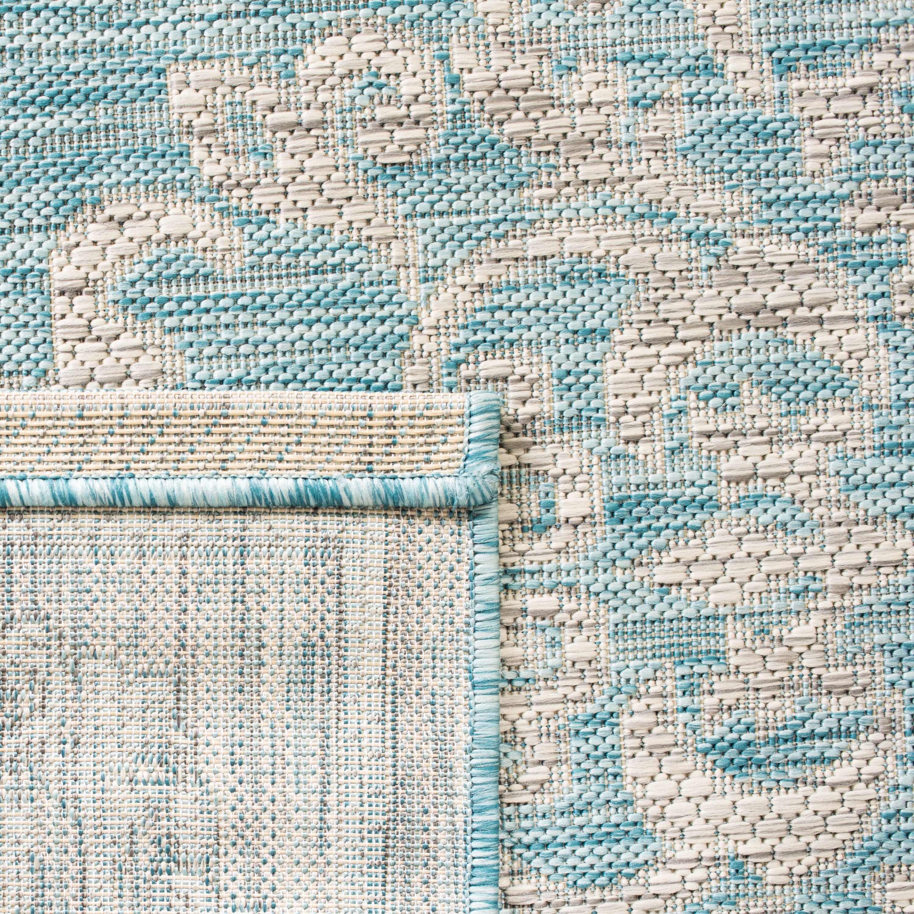 Gray Rectangular 9' x 12' Reversible Synthetic Rug