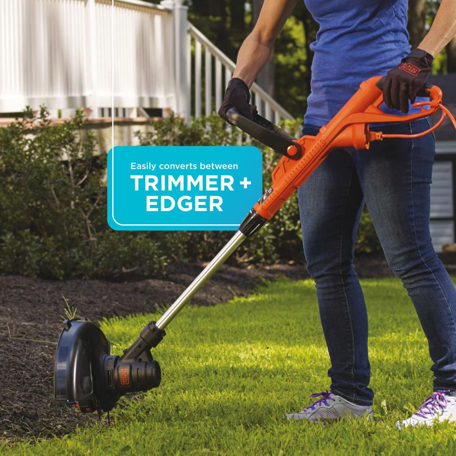 String Trimmer, Electric Automatic Feed, 13-Inch, 4.4-Amp | BLACK+DECKER