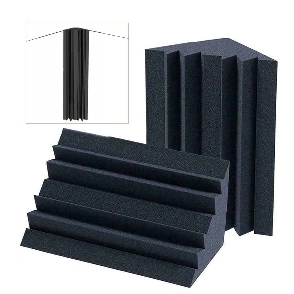 Agfabric 4.8-in x 4.8-in Black Foam Acoustical Sound Absorbing Panel in ...