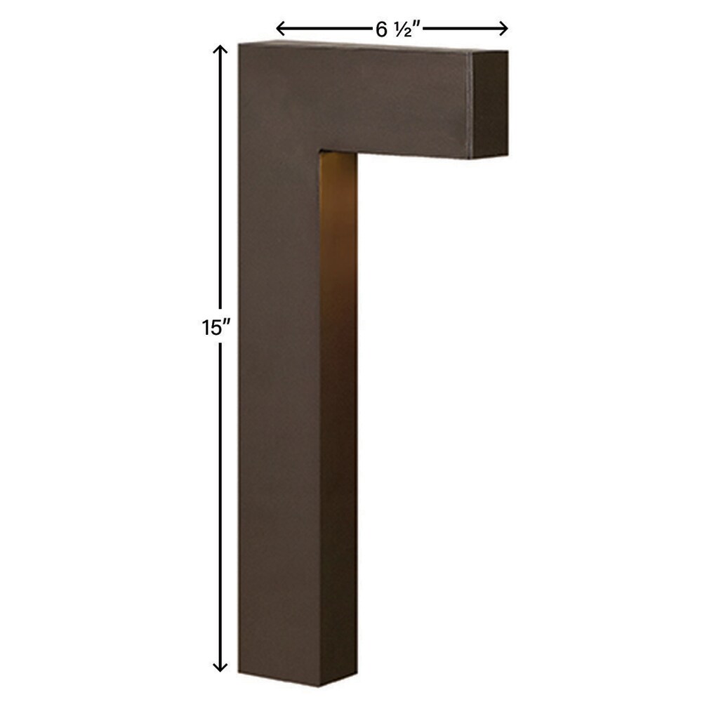 Bronze LED Pathway Light with Etched Glass Lens