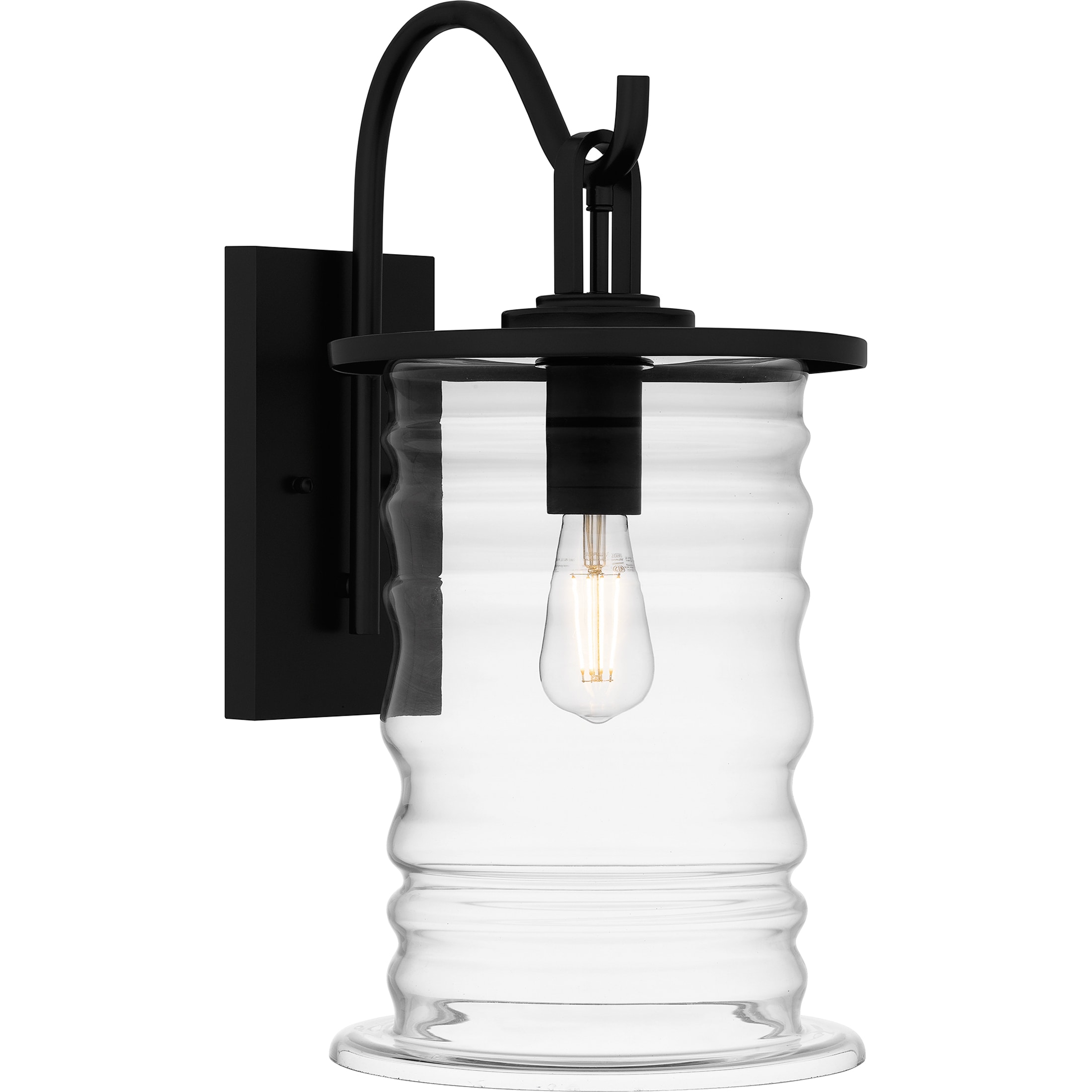 Quoizel NAD8410MBK Noland 1 -Light 21-in H Matte Black Hardwired Outdoor Wall Light