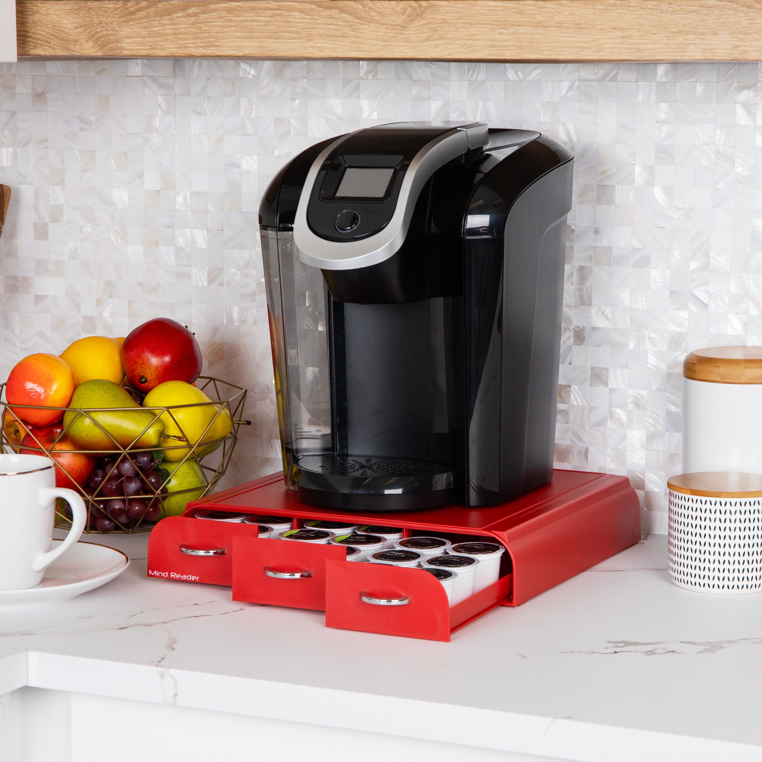 Mind Reader TRAY6-RED Coffee-Beverage-Organizers - View #2