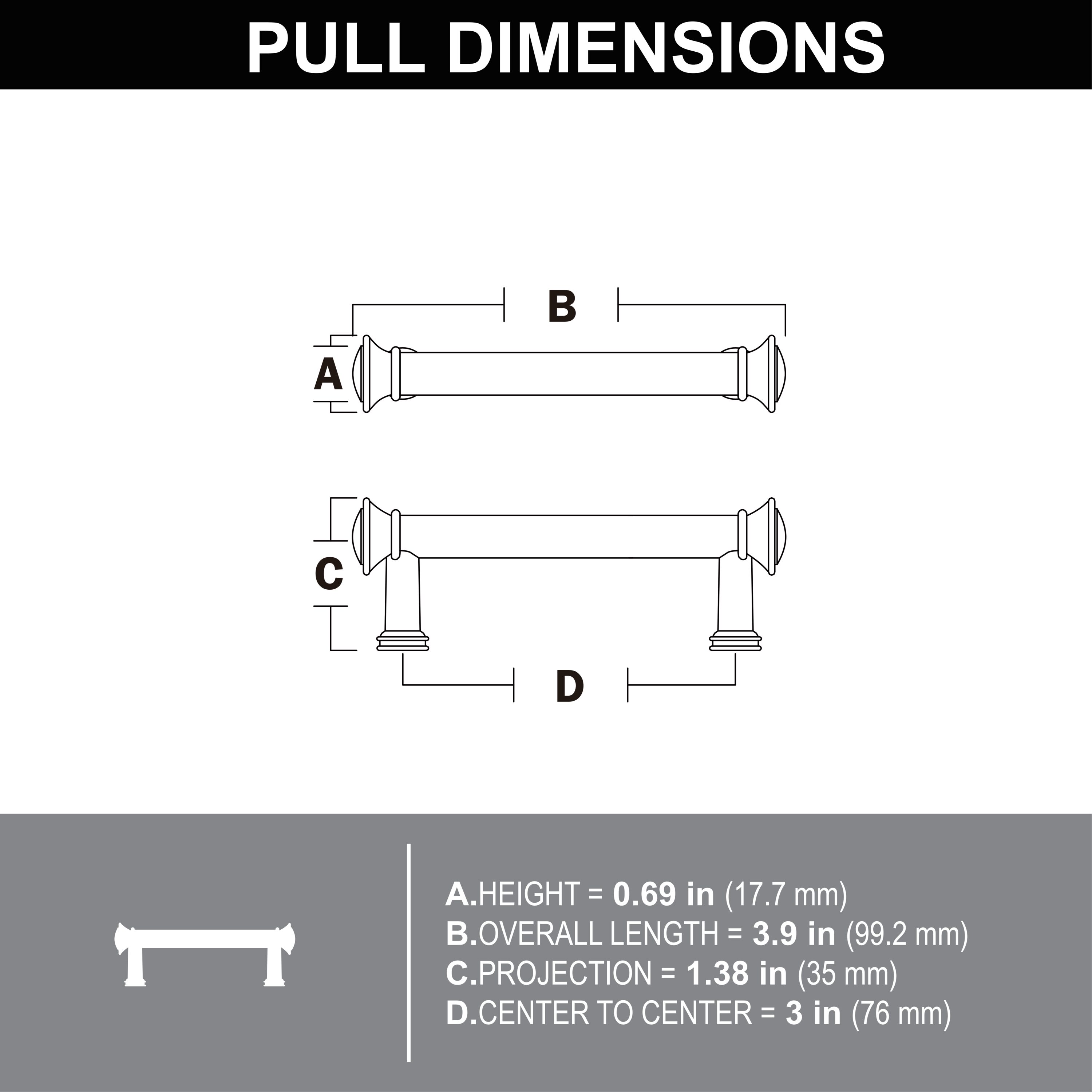 allen + roth DMZ-21732-76 Cabinet-Pulls - View #5
