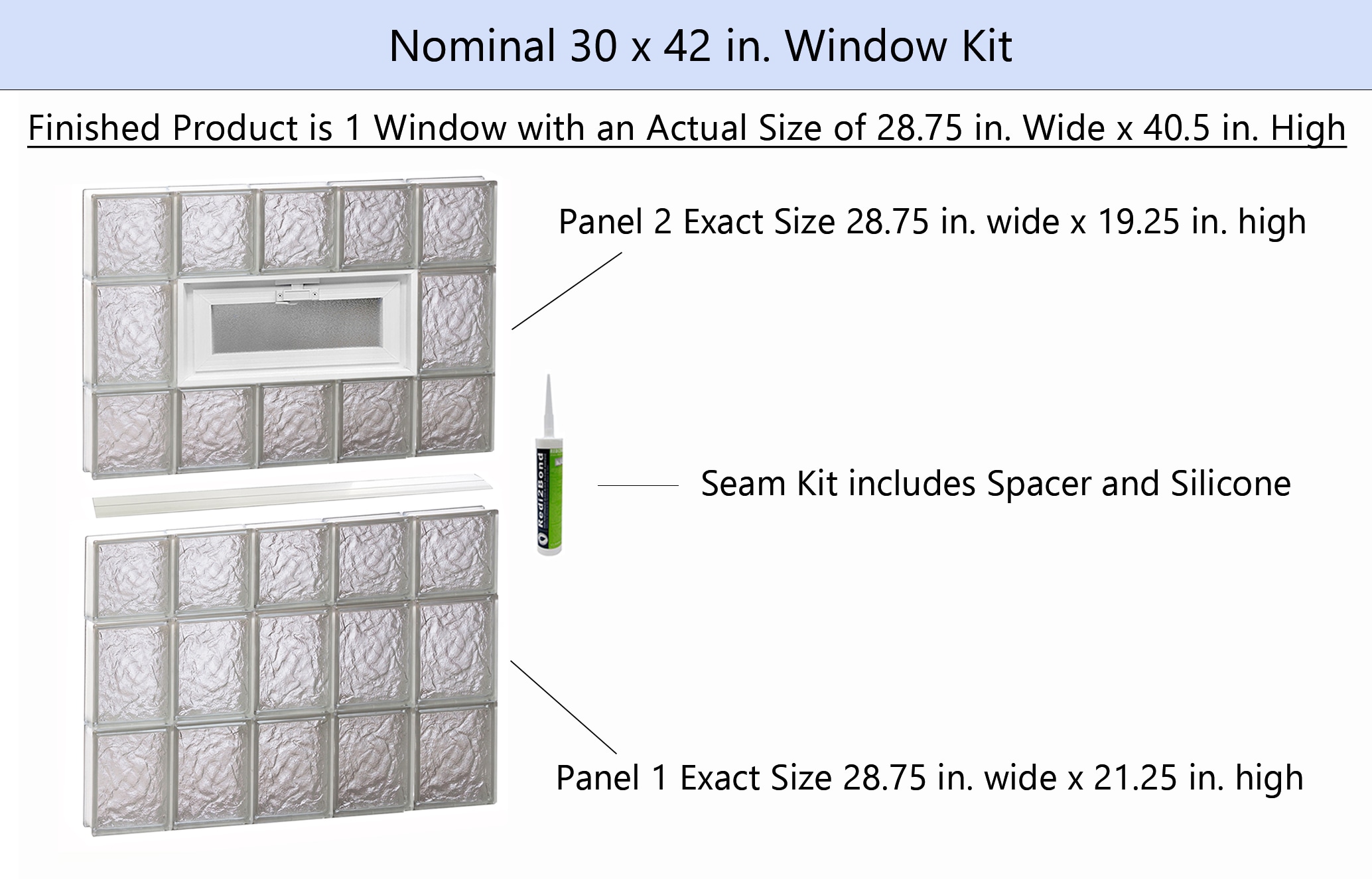 REDI2SET V3042IS Glass-Block-Windows - View #2