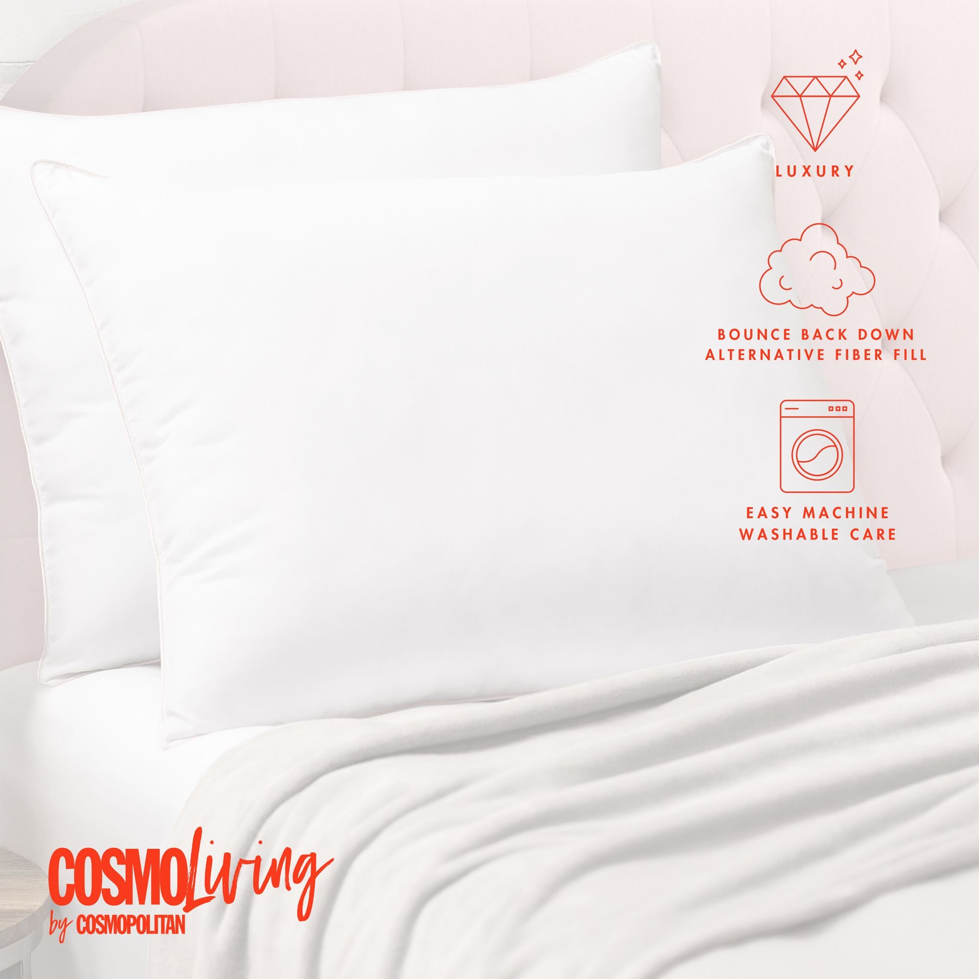 CosmoLiving by Cosmopolitan 2-Pack King Medium Down Alternative