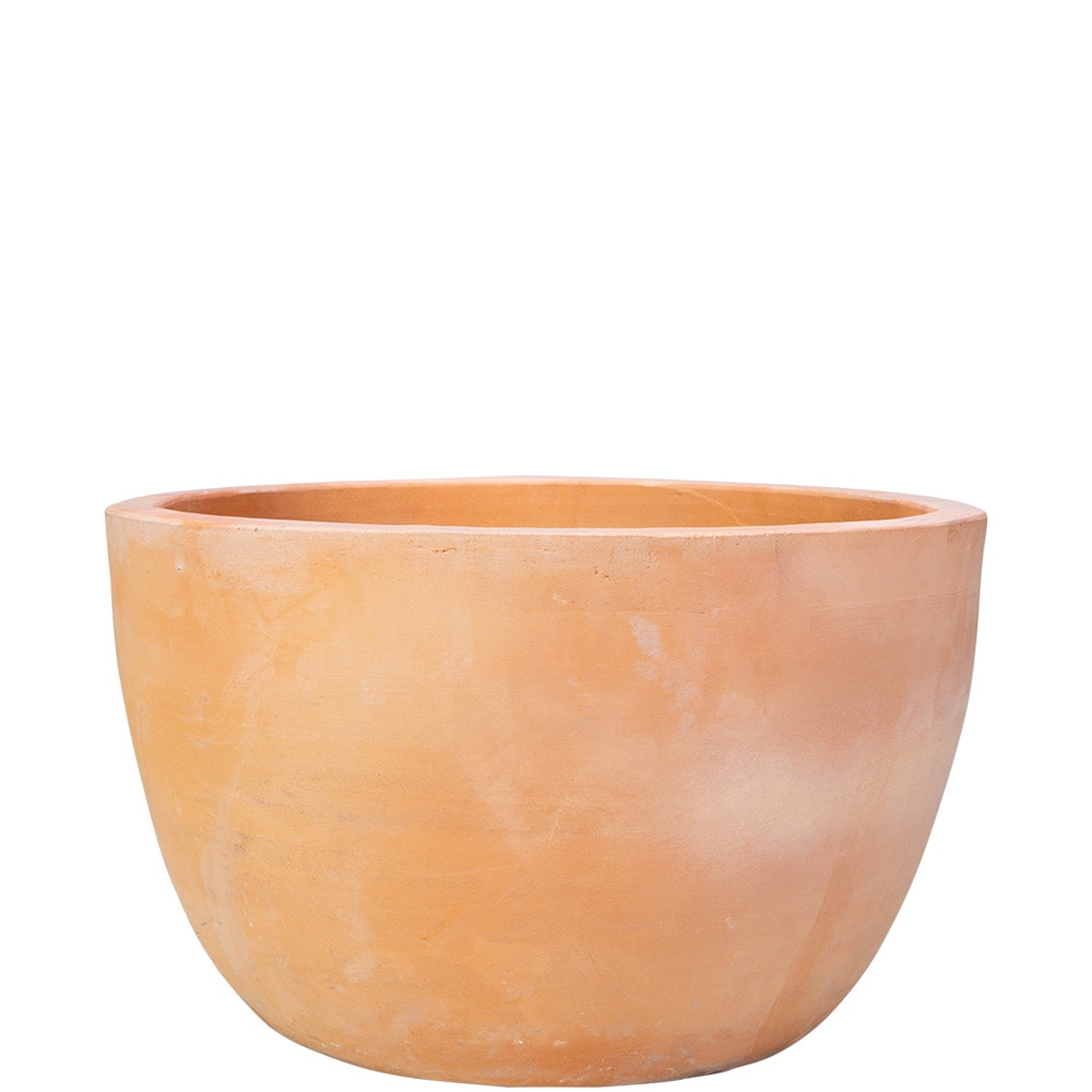  AT-05B Round 12.0-in W x 8-in H x 12-in D Red Clay Indoor/Outdoor Planter