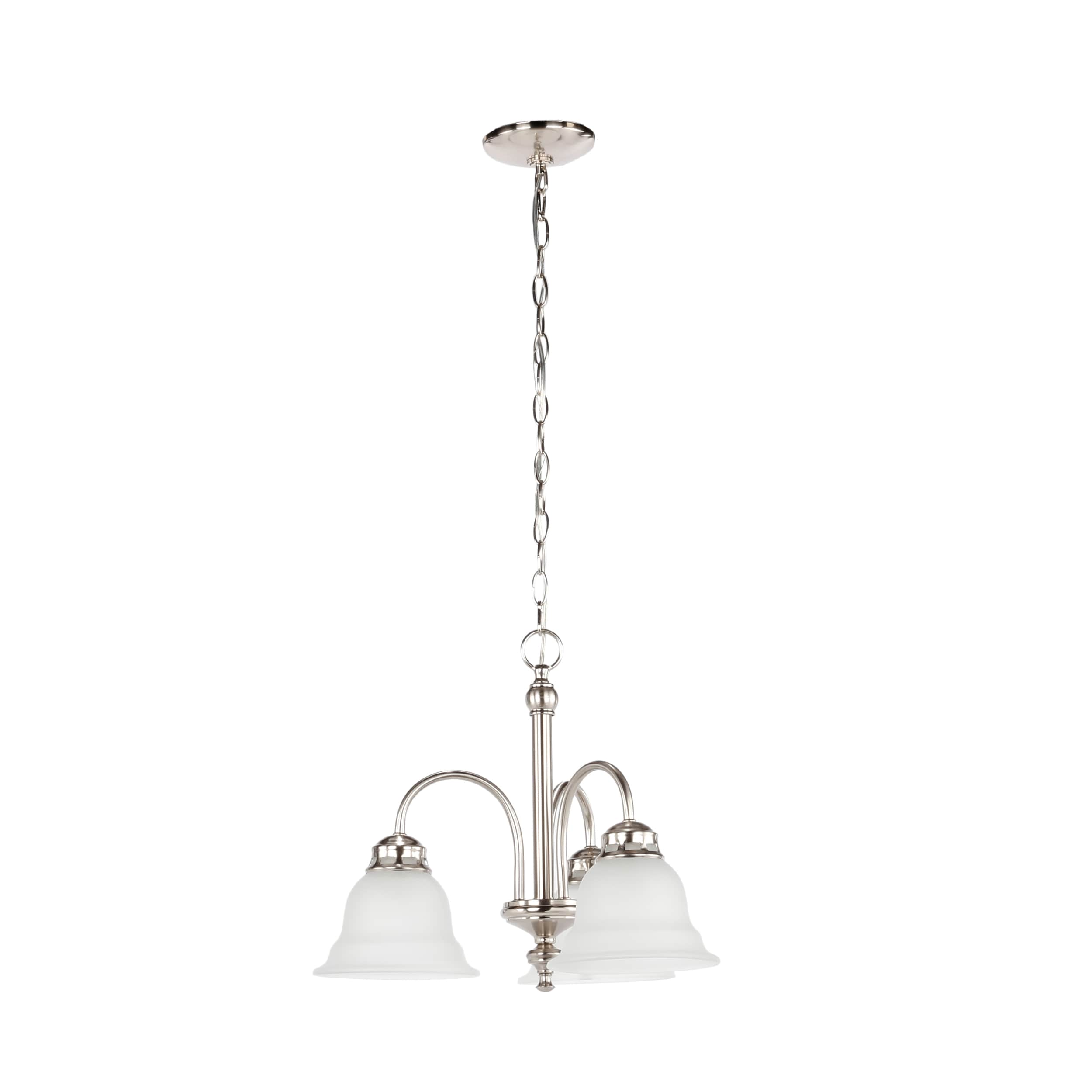 Project Source Fallsbrook 3-Light Brushed Nickel Traditional LED 