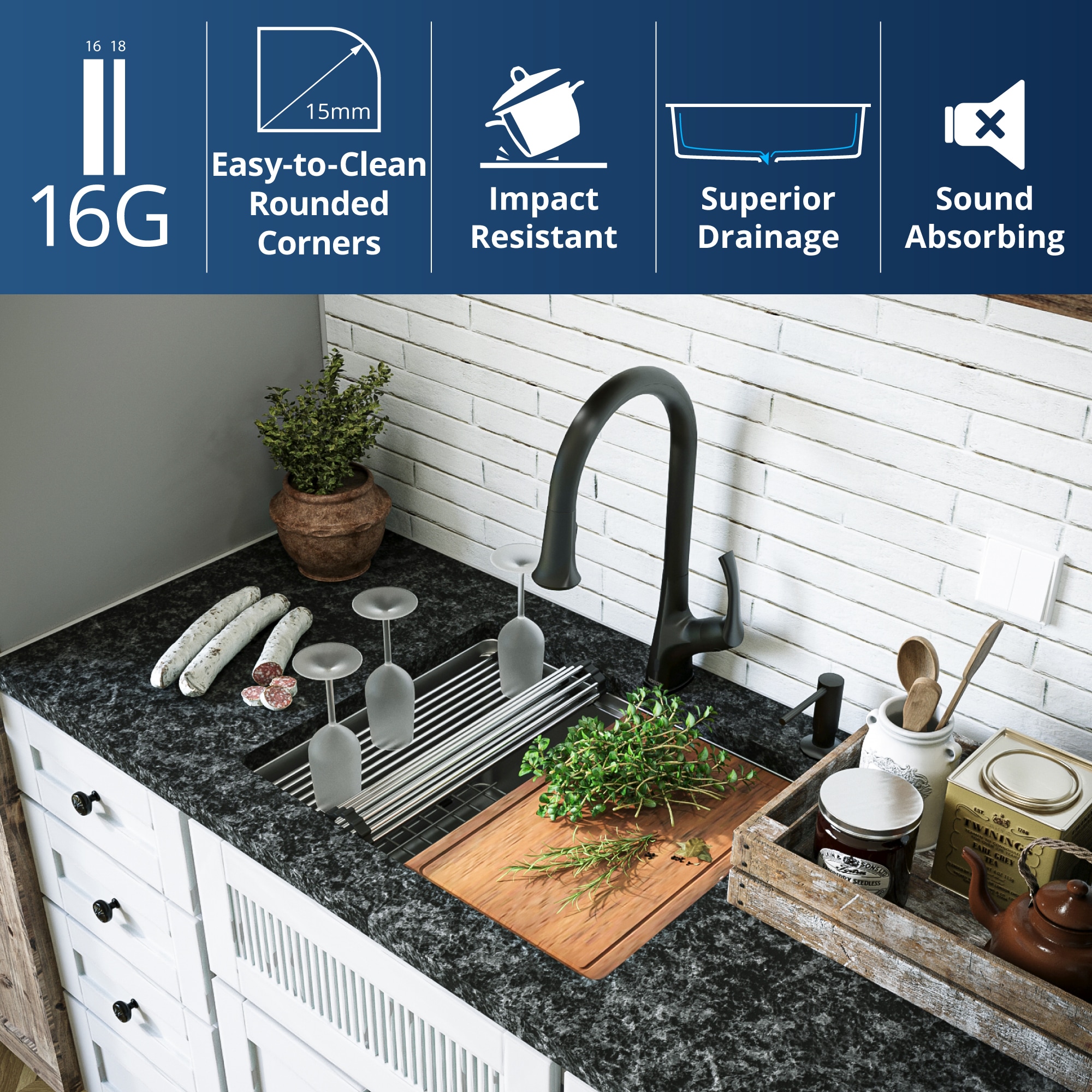 Karran WS-32-PK1 Kitchen-Sinks - View #6