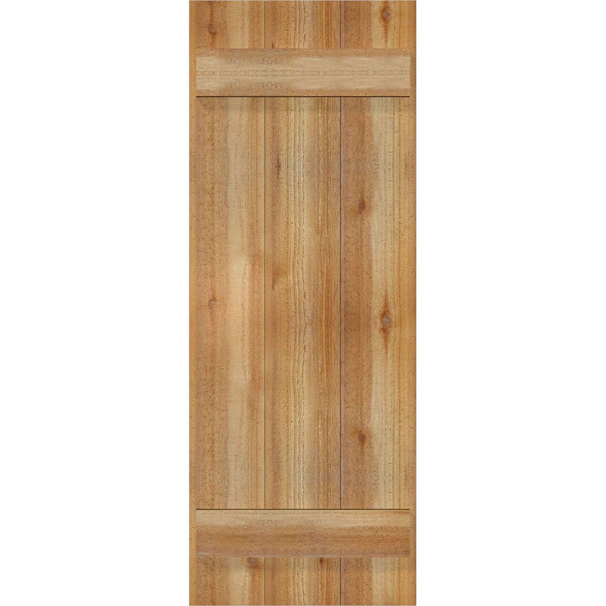 Ekena Millwork RBJ06S16X043RWR 16.125-in W x 43-in H Unfinished Paintable/Stainable Board and batten Wood Exterior Shutters ( 2 -Pack )