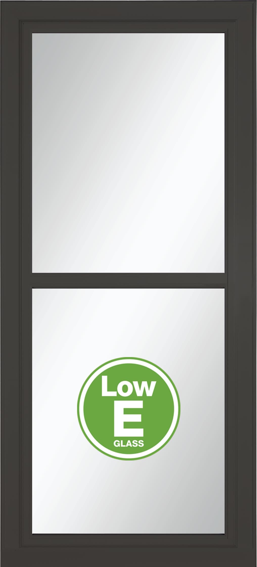 Tradewinds Selection Low-E 32-in x 81-in Peregrine Full-view Retractable Screen Aluminum Storm Door in Gray | - LARSON 14604391E
