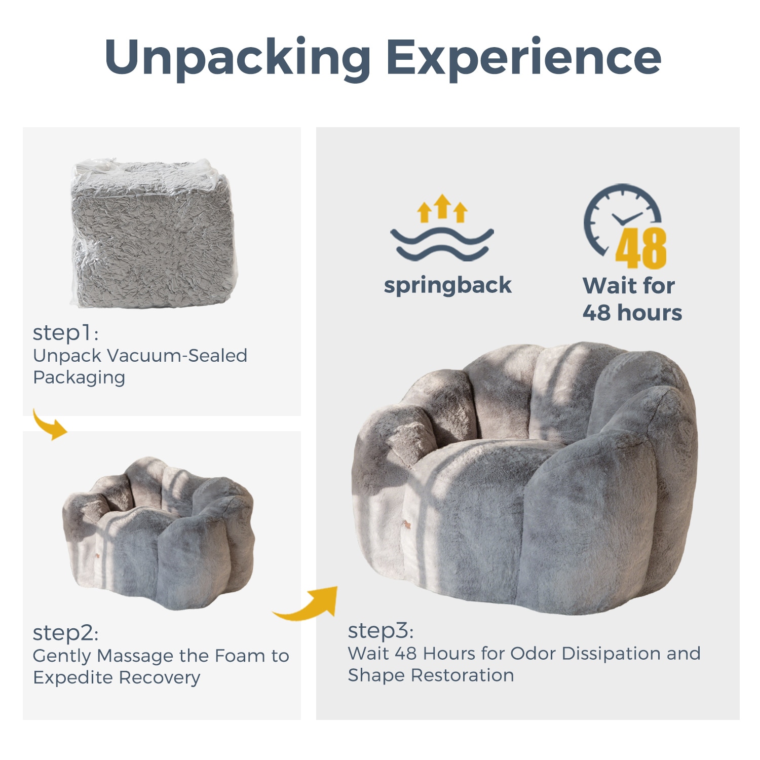 MAXYOYO M-A89-DGREY-SINGLE Bean-Bag-Chairs - View #9