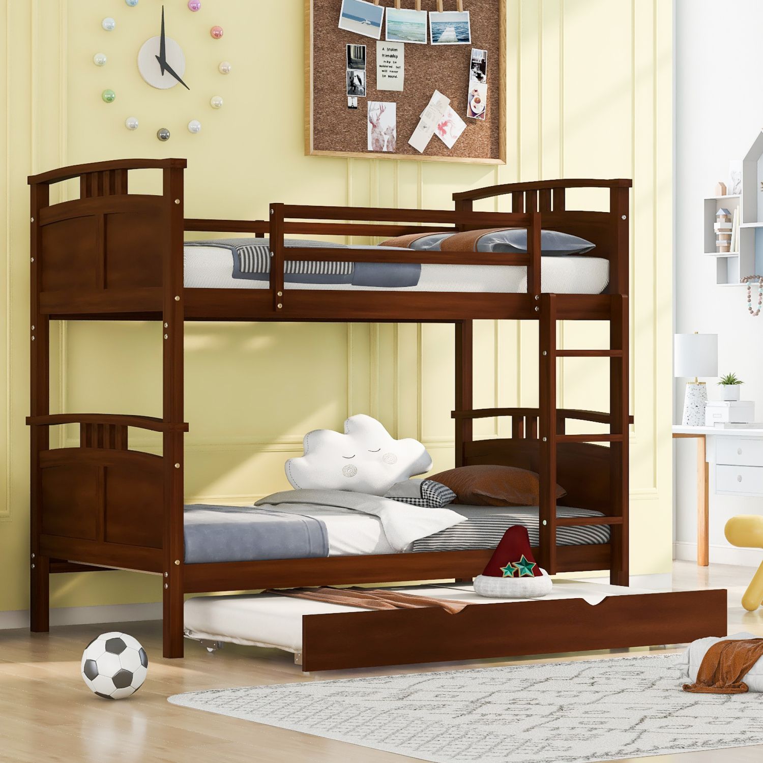 JASMODER LT000684AAP Espresso Twin Composite Platform Bed