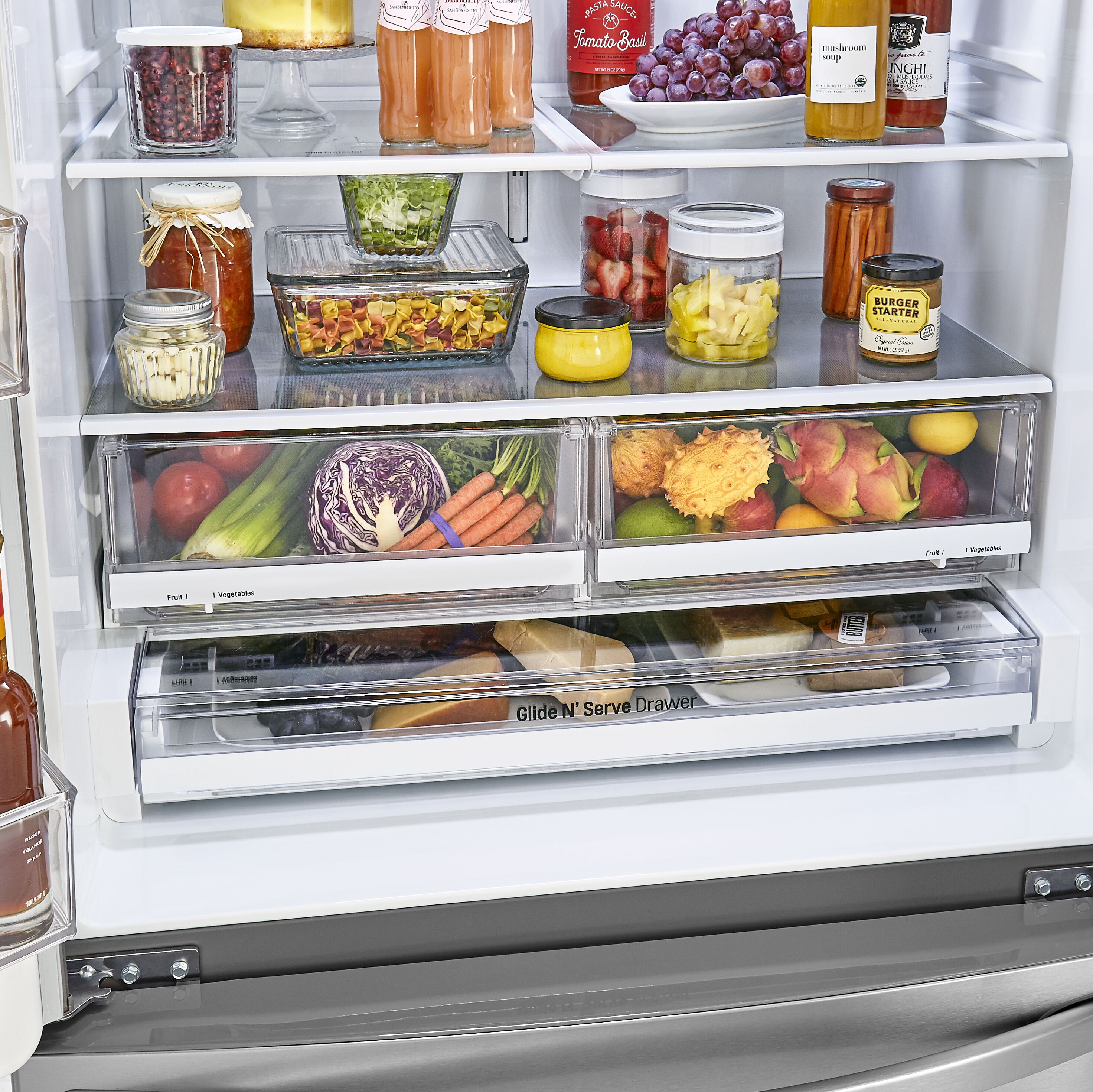 LG Counter-depth InstaView 21.9-cu ft Smart French Door Refrigerator ...