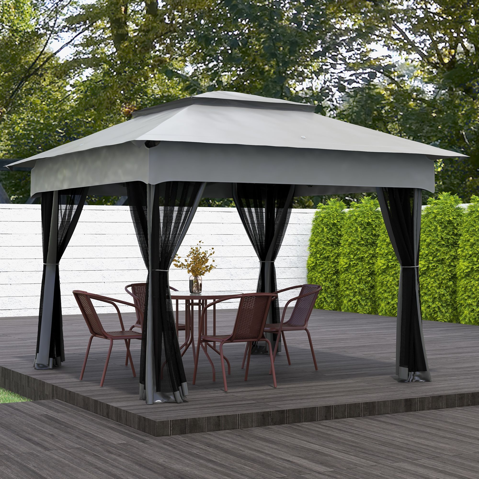 JUSHUA WSY-75XBVT Wood-Resin-Gazebos - View #2