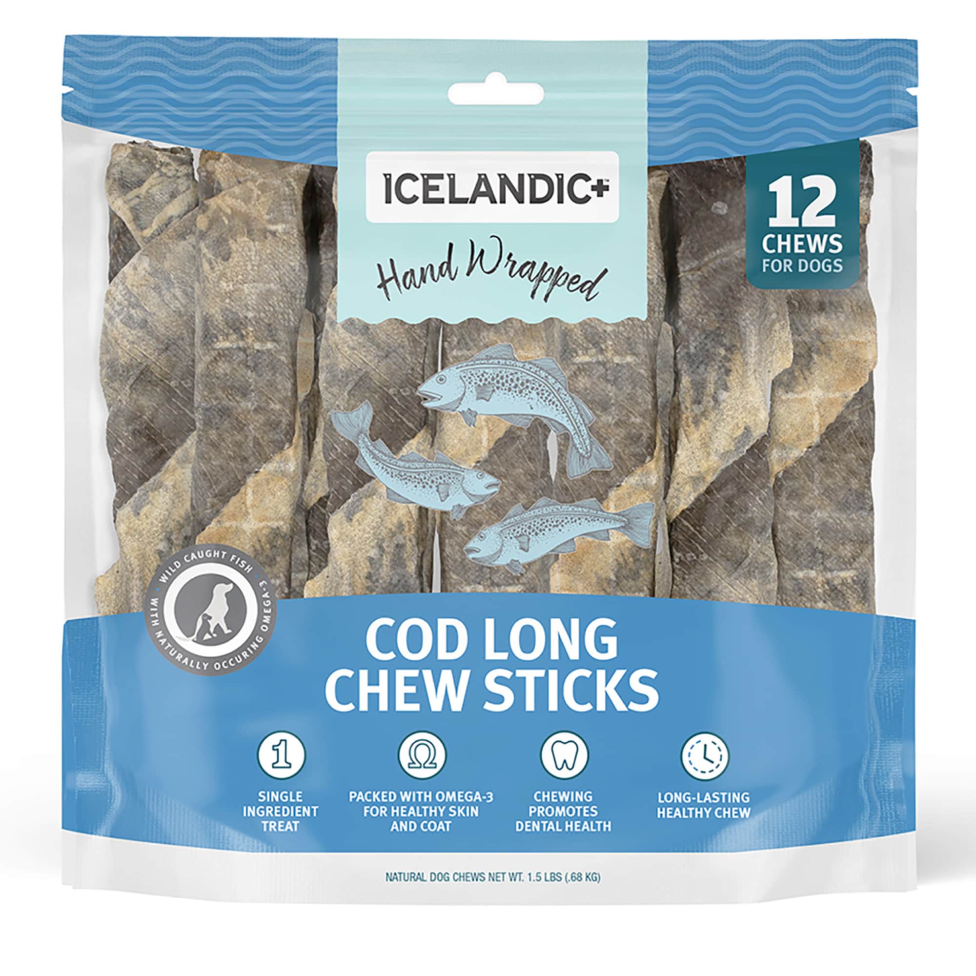 ICELANDIC+ G0850003829982 No-rawhide chews for Dog Cod Flavor