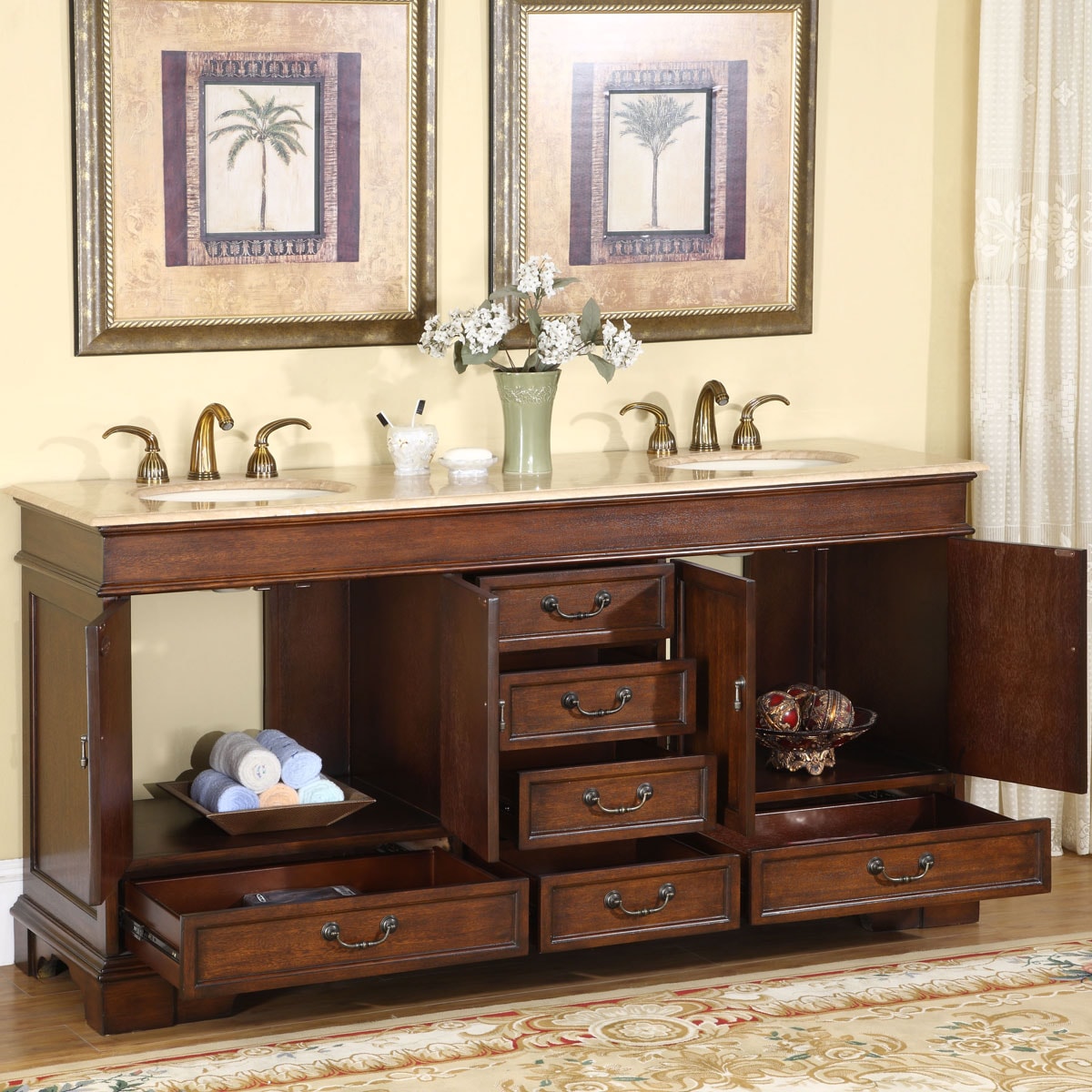 Silkroad Exclusive HYP-0715-T-UIC-72 Bath-Vanity-Combo - View #2