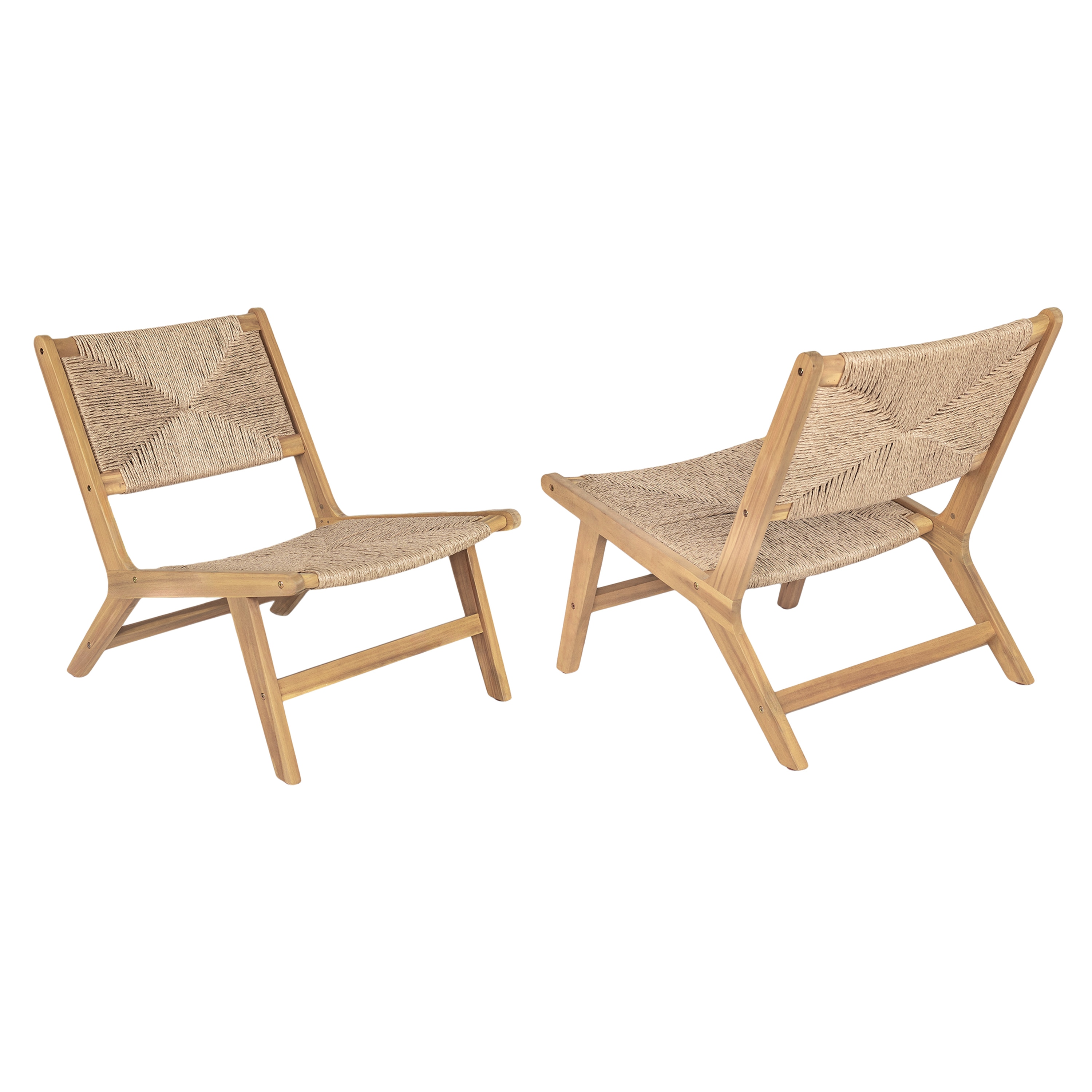Christopher Knight Home Mark Acacia Wicker Patio Lounge Chair Set of 2 #333650