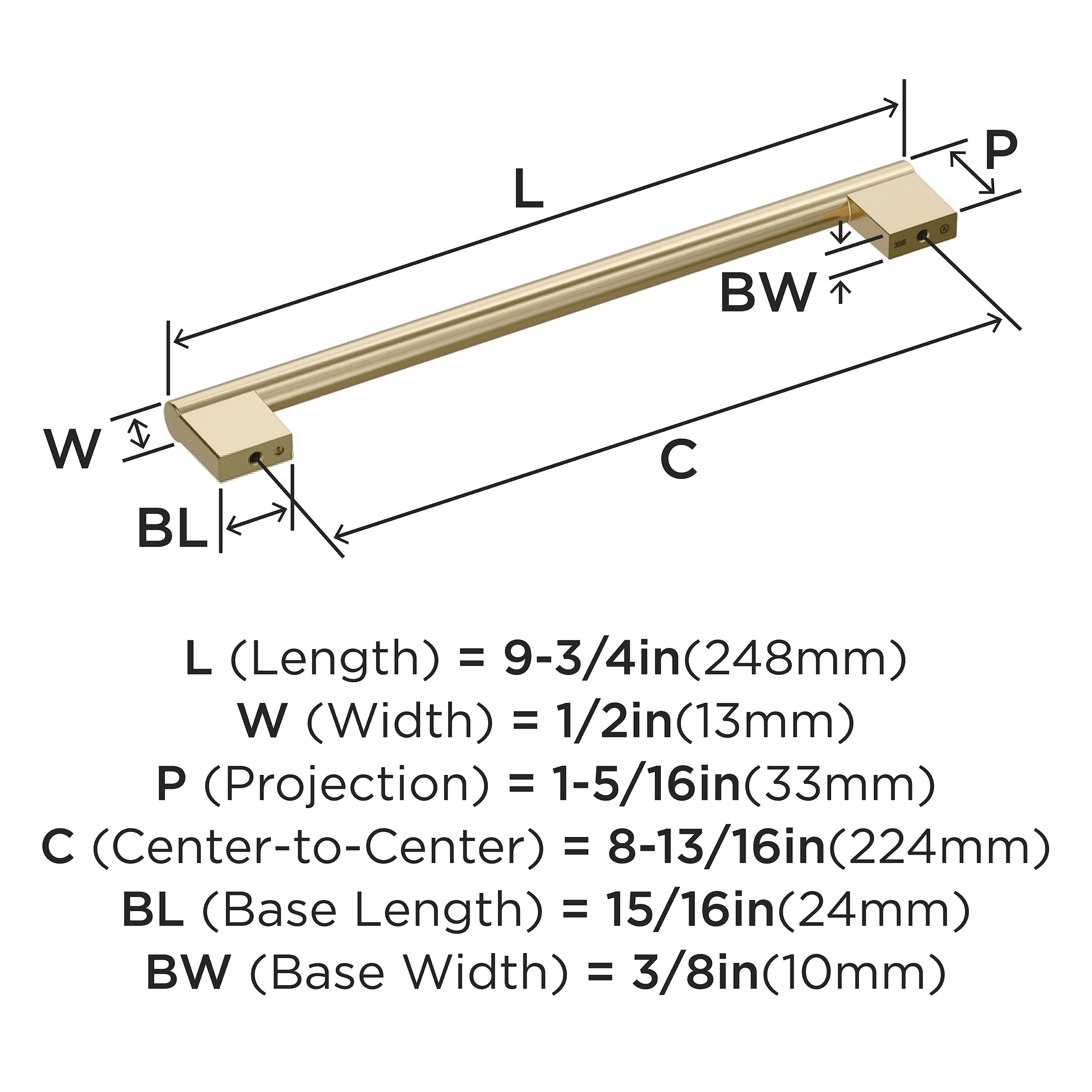 Amerock BP36915BBZ Cabinet-Pulls - View #3