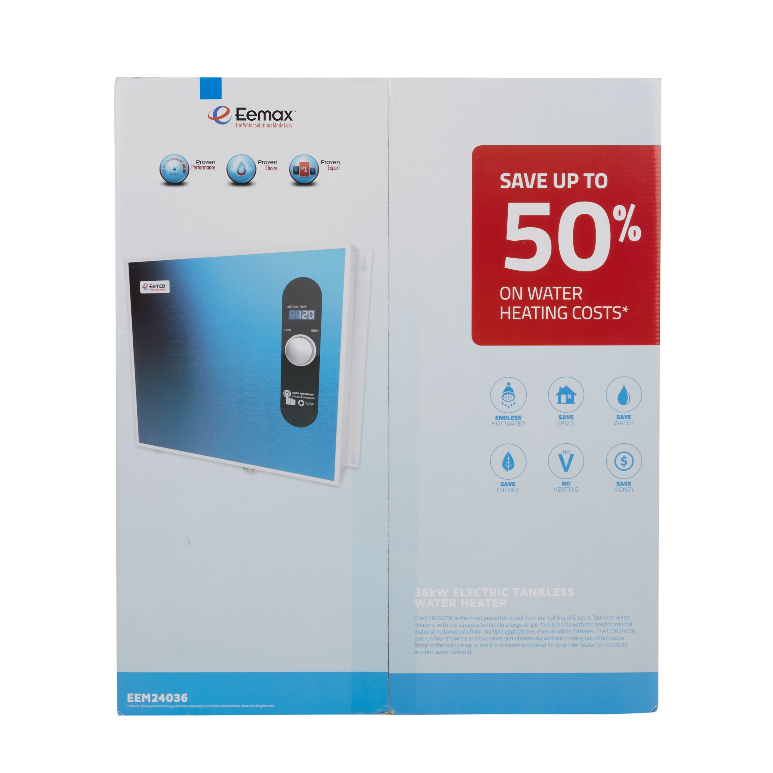 Eemax 240-Volt 36-kW 6-GPM Tankless Electric Water Heater in the Water  Heaters department at