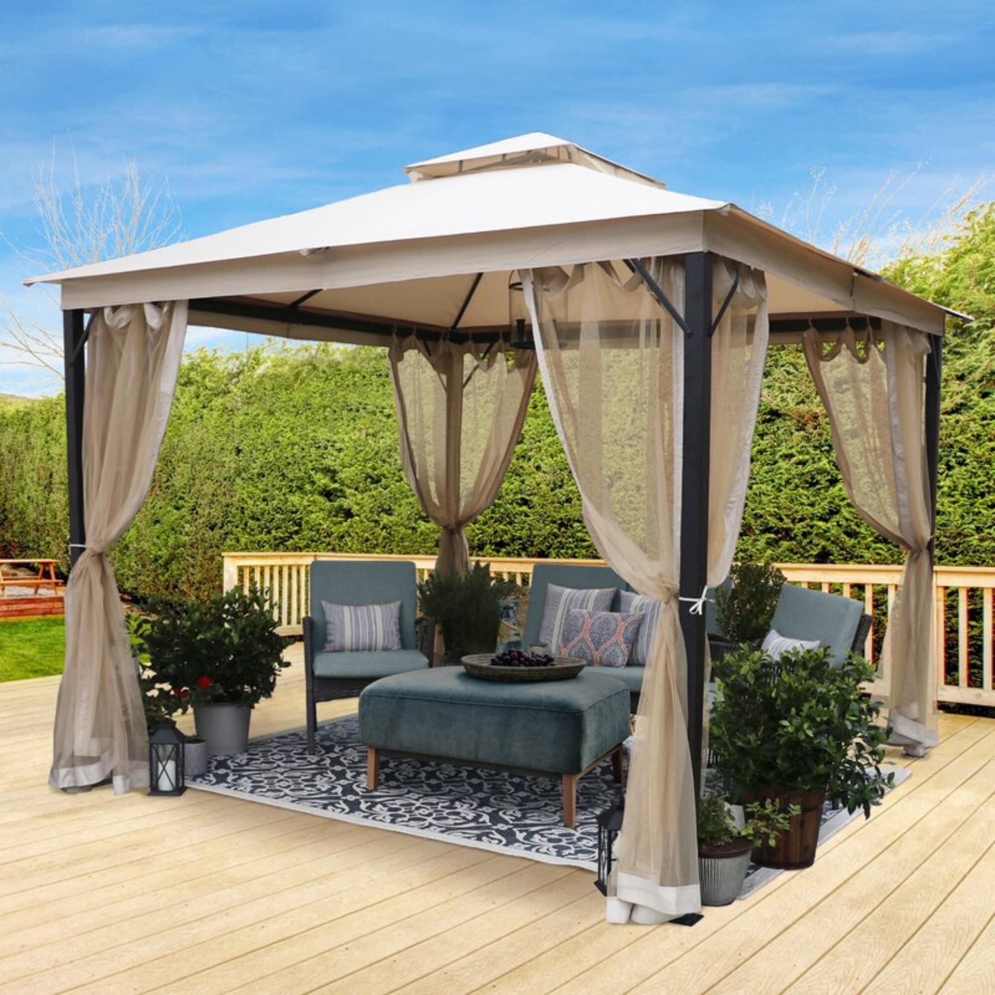Miki Shinly GGC-5242-05QI Wood-Resin-Gazebos - View #5