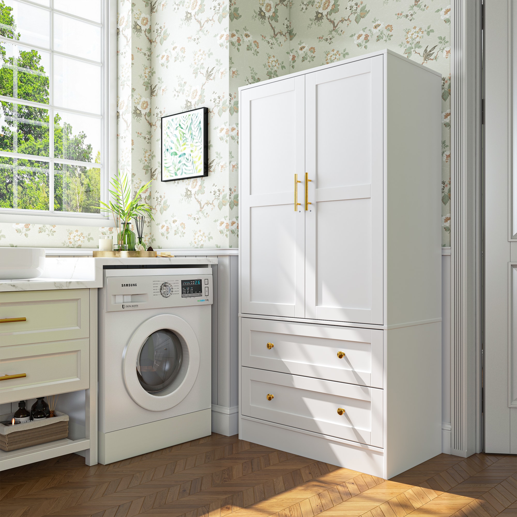 FurniFusion SF-R-YG-WH Utility-Storage-Cabinets - View #5
