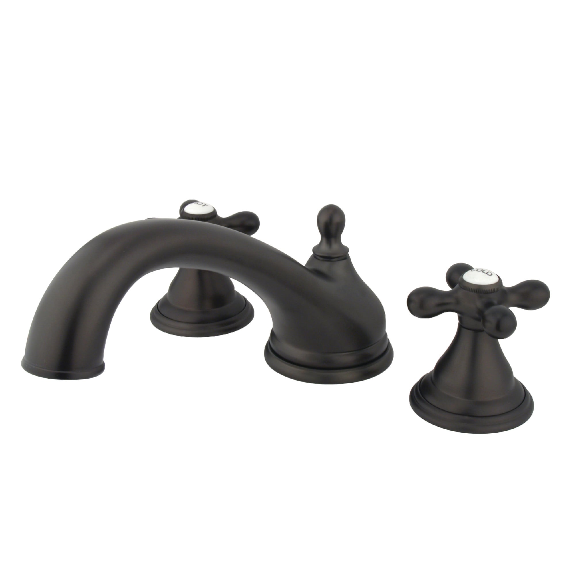 Kingston Brass WLKS5535AX Vintage Oil-rubbed bronze 2-handle Deck-mount Roman Low-arc Bathtub Faucet ( Valve Included )