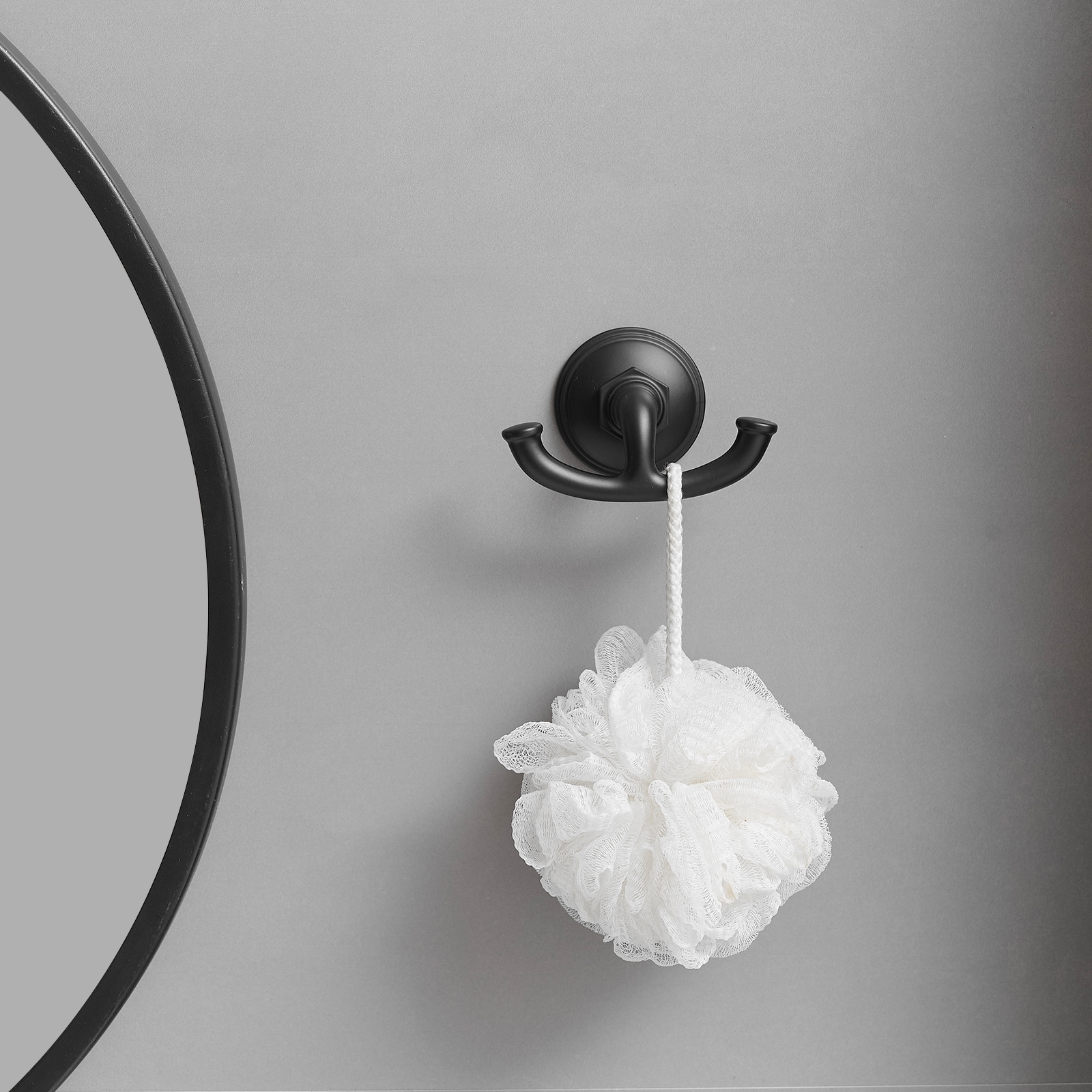 Matte Black 4-Piece Metal Bathroom Hardware Set