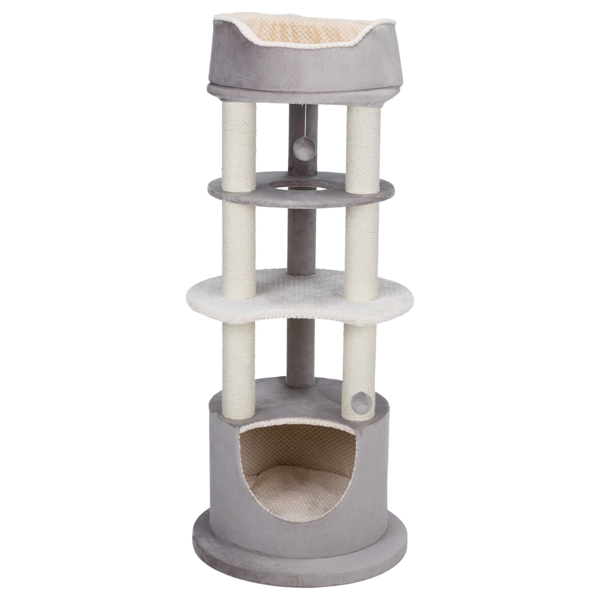Trixie Pet Products 44439 54.3-Inches x 22.8-Inches Gray Polyester Cat Tree