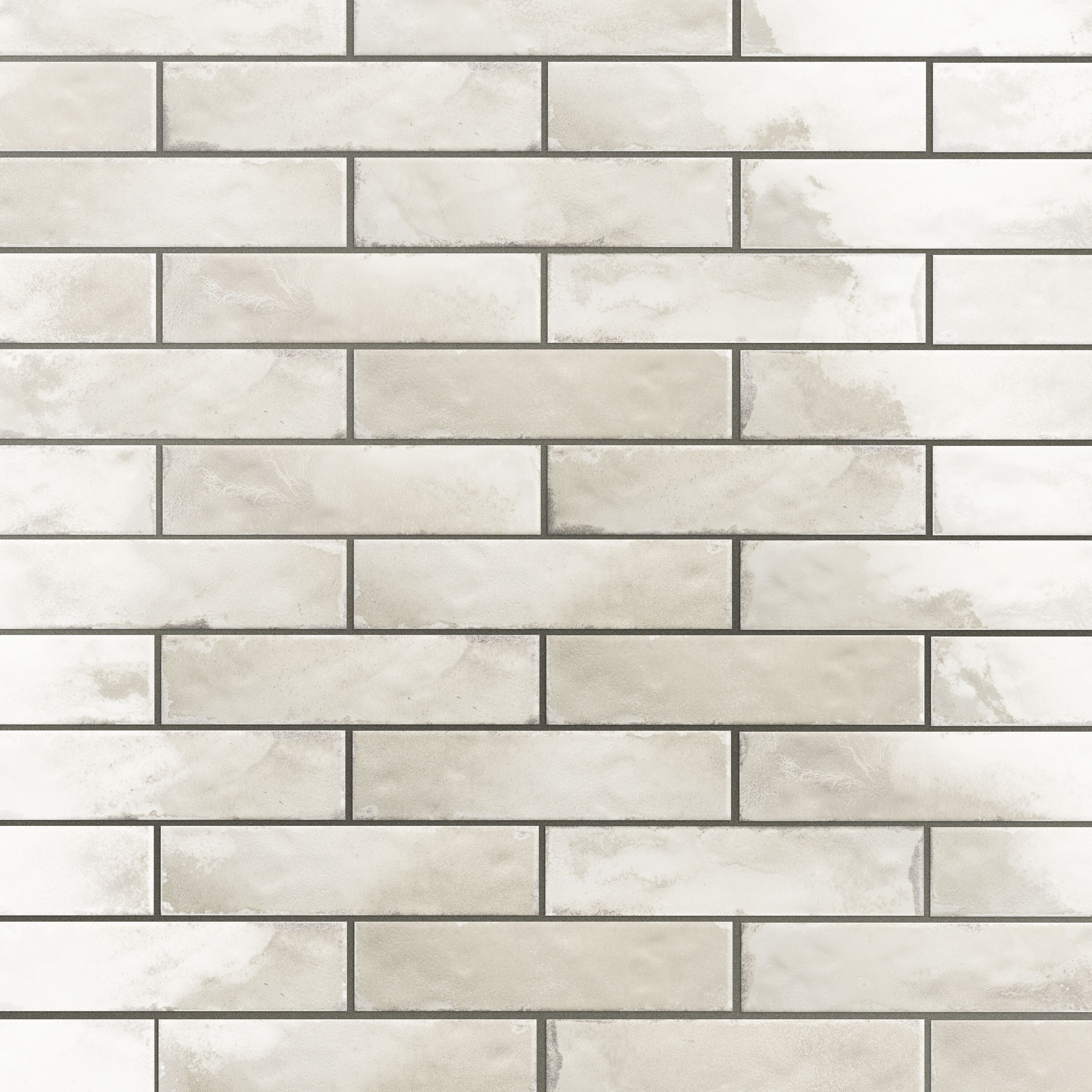 Affinity Tile S1WVV12LSL Sample - Luca Shell with Antimicrobial Glaze 9-in x 9-in Glossy Ceramic Subway Wall Tile