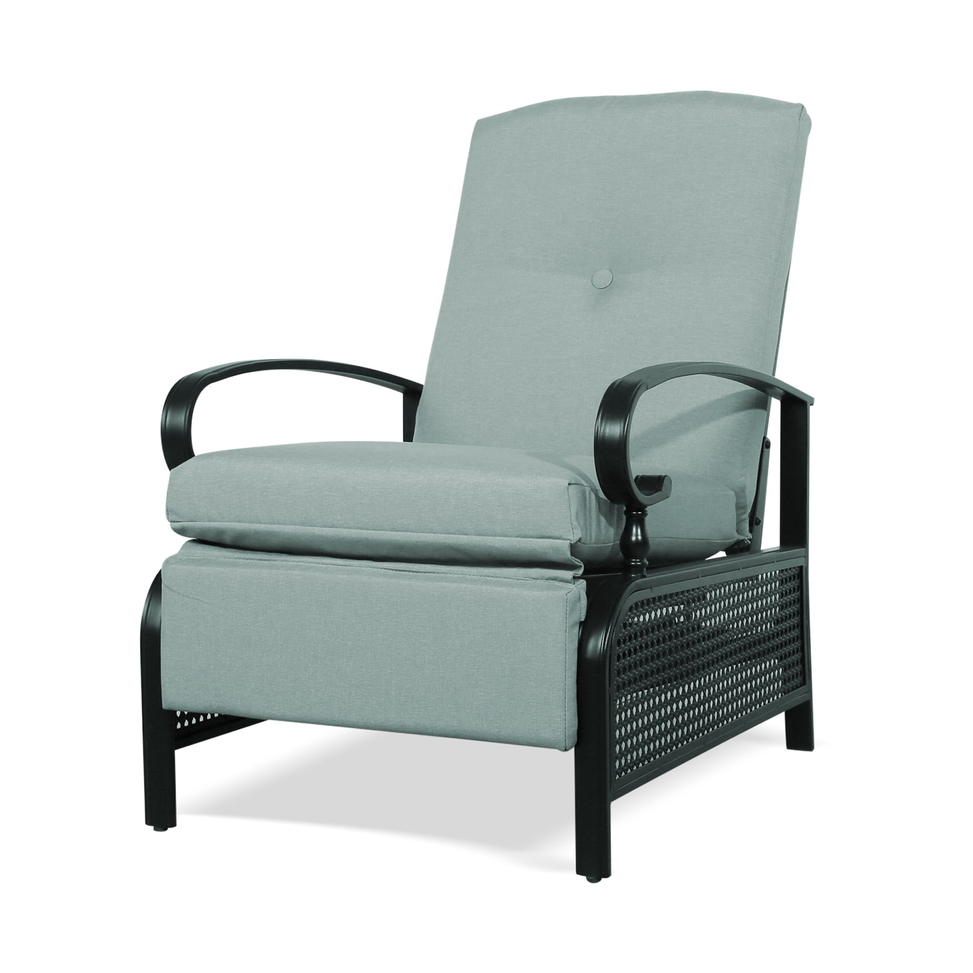 Recliner Chair Black Upholstered Recliner | - PEAK HOME FURNISHINGS 970147M