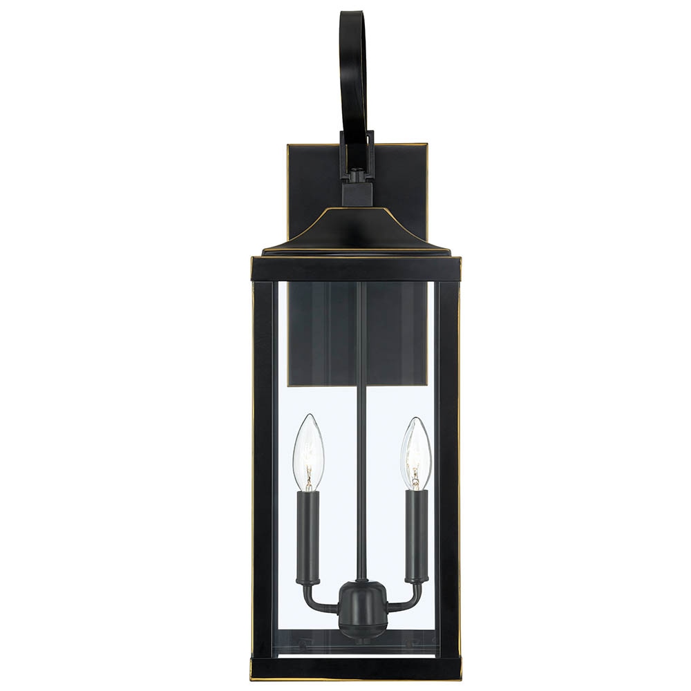 TRUE FINE 25.7 in. 2-Light Bronze Non Solar Large Outdoor Wall Lantern  Sconce Light 21516OT - The Home Depot