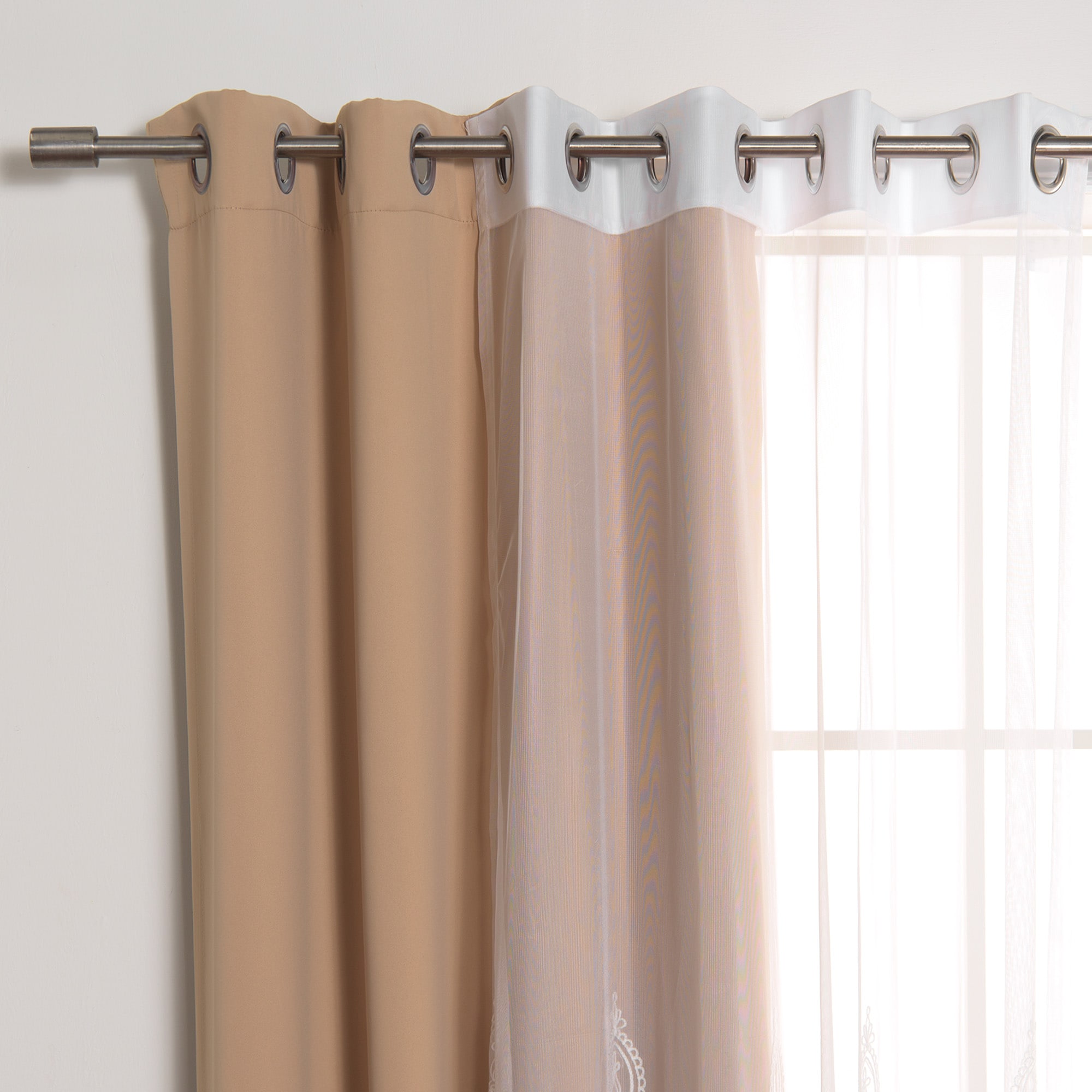 Best Home Fashion MM-TRELLIS-96-WHEAT curtains - View #2
