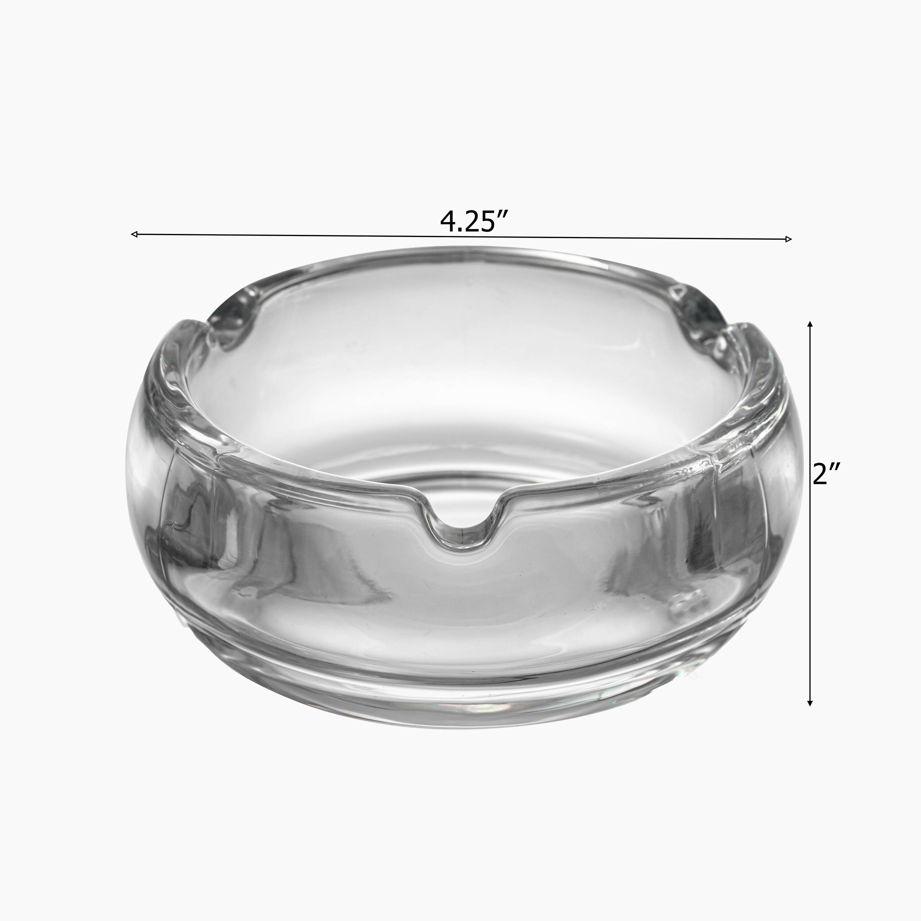 Elegant Clear Glass Round Portable Ashtray for Indoor and Outdoor Use