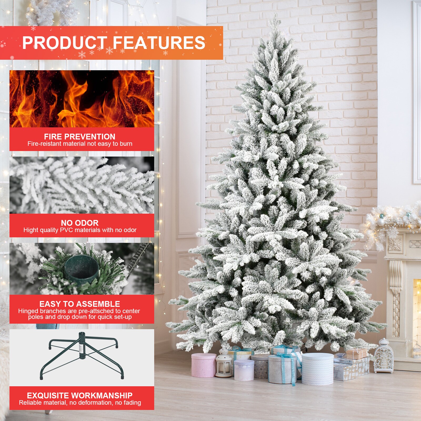 AAZJ NBC-CM74358 Artificial-Christmas-Trees - View #6