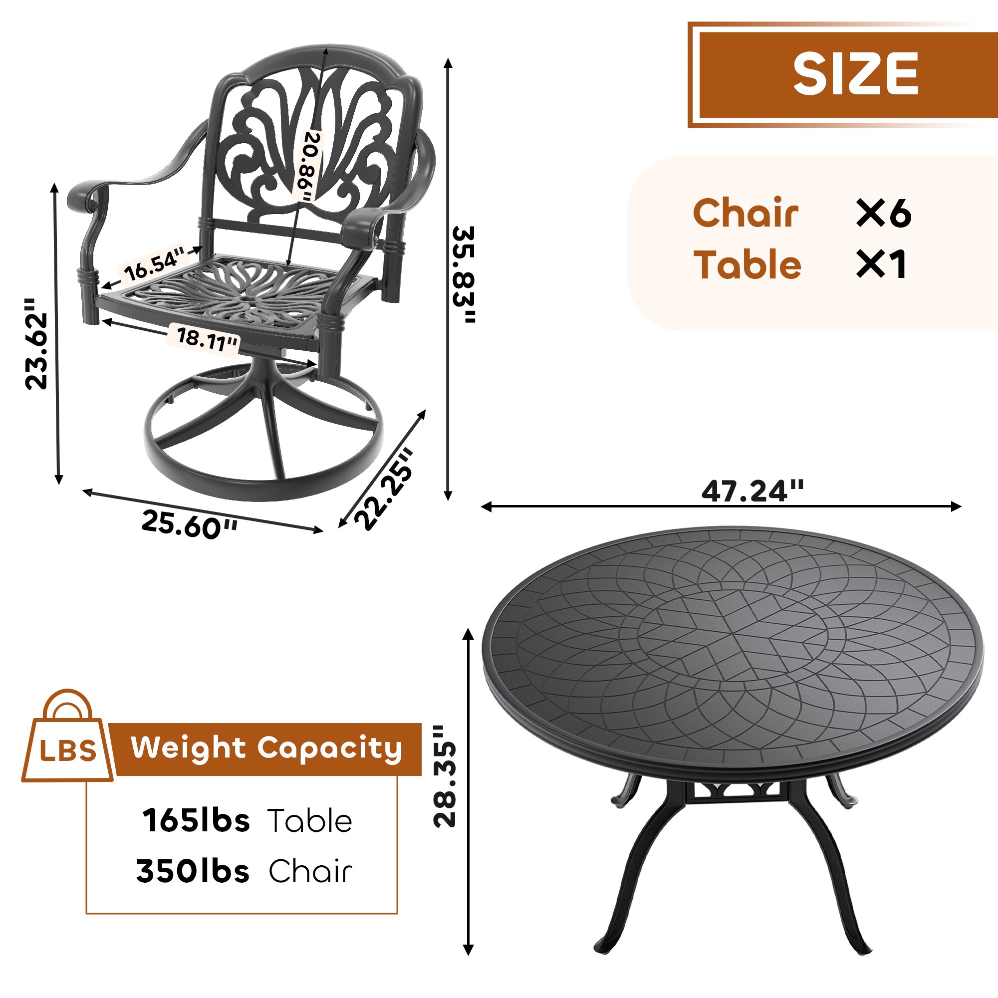 nicesure SLBK6002SC6A1164 Patio-Dining-Sets - View #10